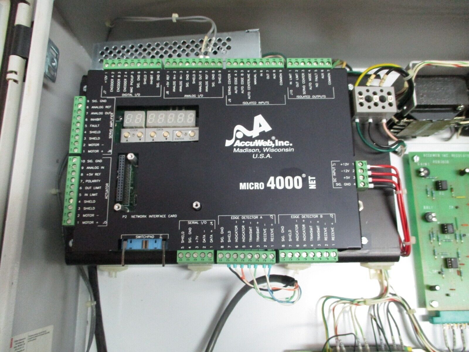 AccuWeb Micro 4000 Web Guide Control System AD-6902 230V 50/60Hz 1Ph Used