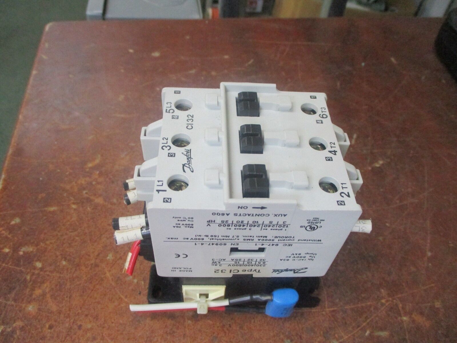 Danfoss Contactor CI 32 110V Coil 70A 600V Used