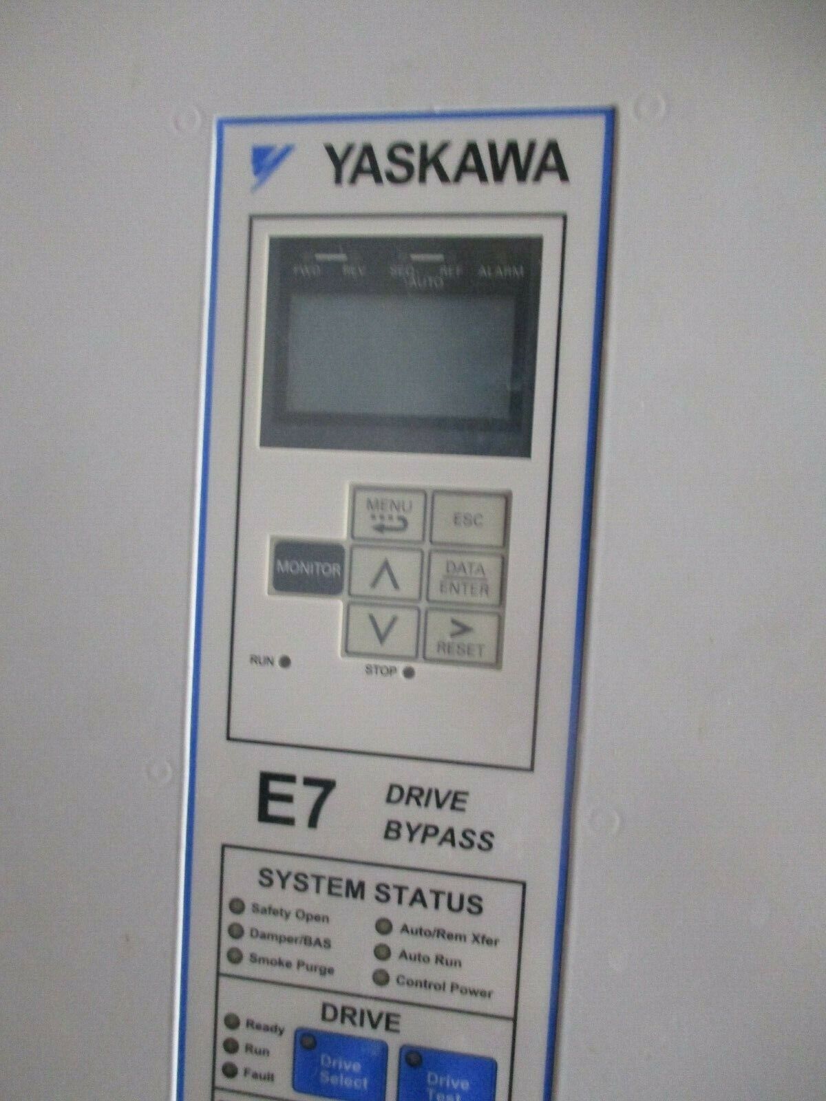 Yaskawa E7 AC Drive w/ Bypass E7BVB052Y3 50HP 3Ph Used