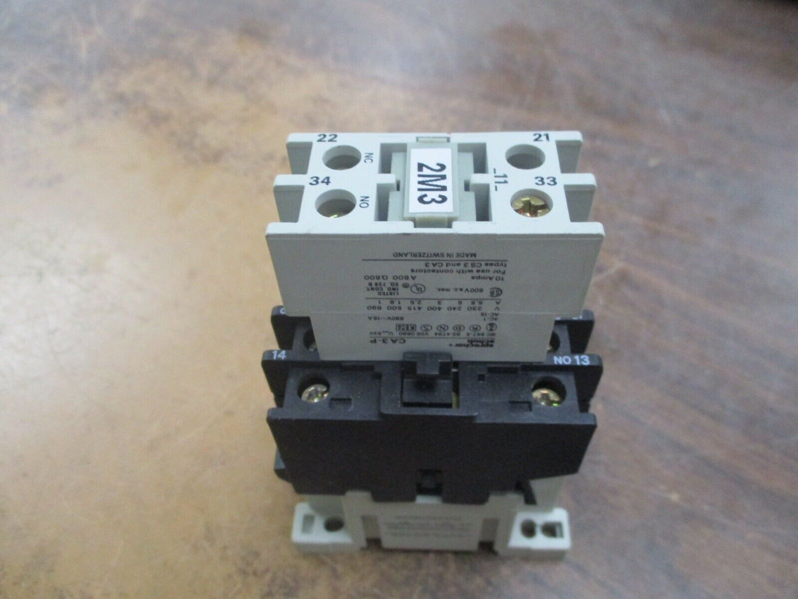 Sprecher+Schuh Contactor CA3-16 120V Coil 24A 600V w/ Aux Contact Block Used