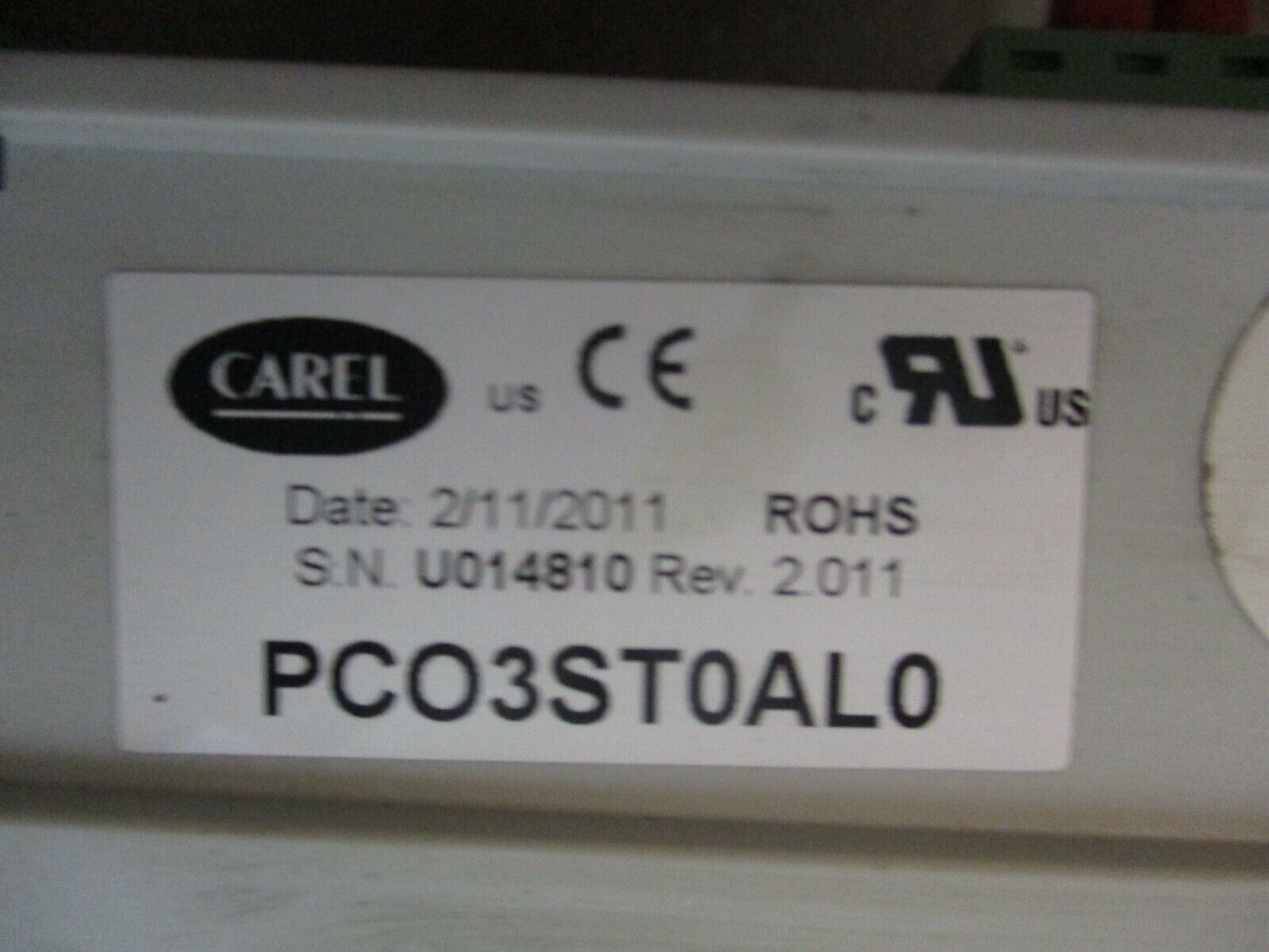Carel Stulz E² Microprocessor Controller PCO3ST0AL0 Rev. 2.011 24V Used