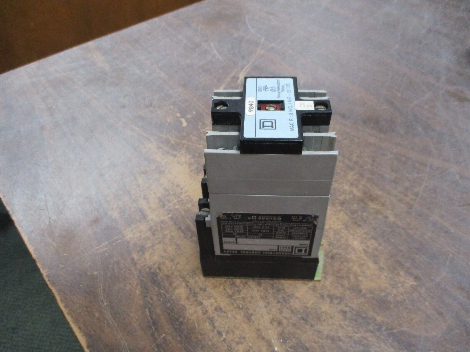 Square D Type X Control Relay 8501 X0 80 9840 Ser. A 120V Coil 20A 600V Used