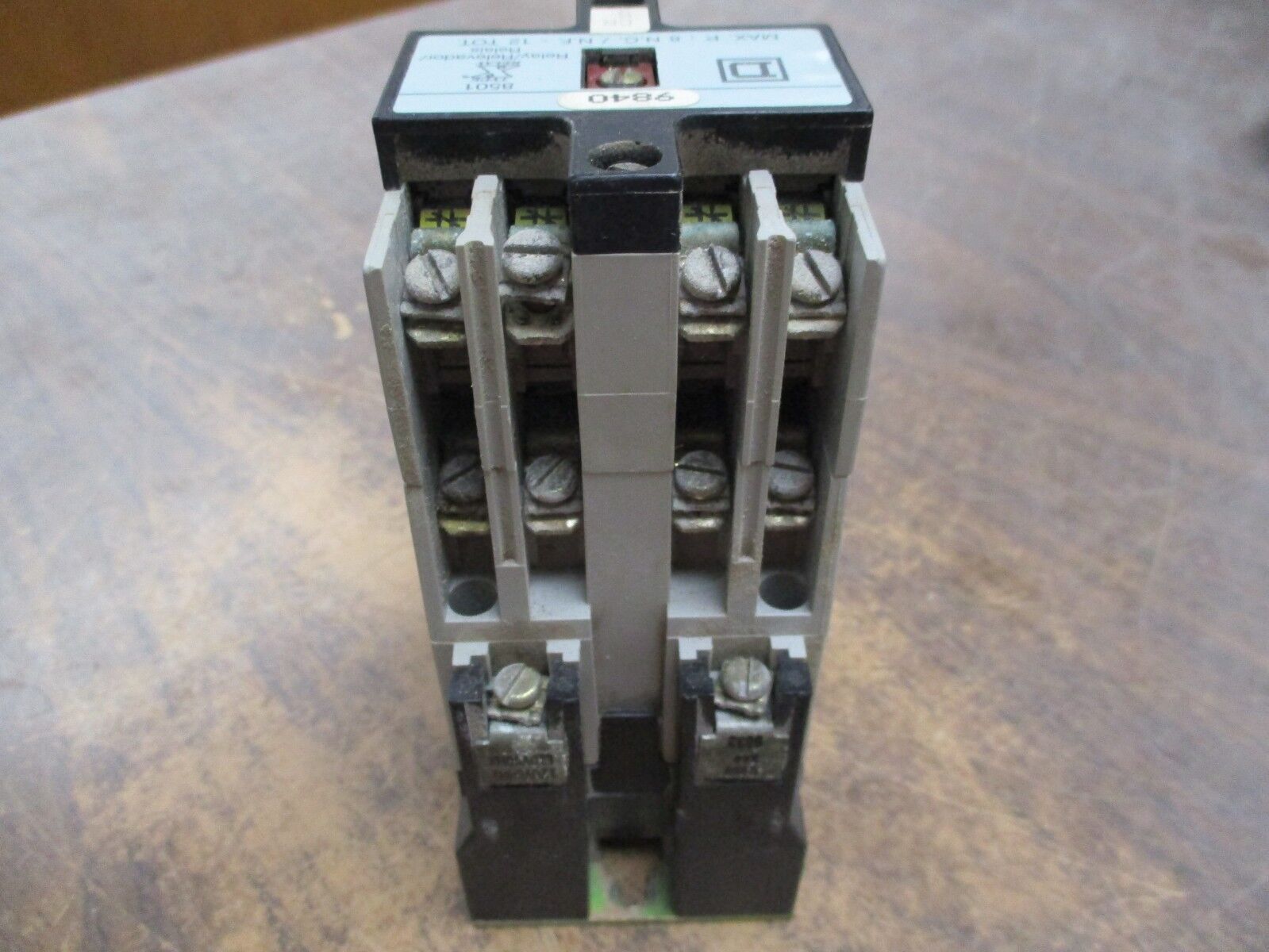 Square D Type X Control Relay 8501 X0 80 9840 Ser. A 120V Coil 20A 600V Used