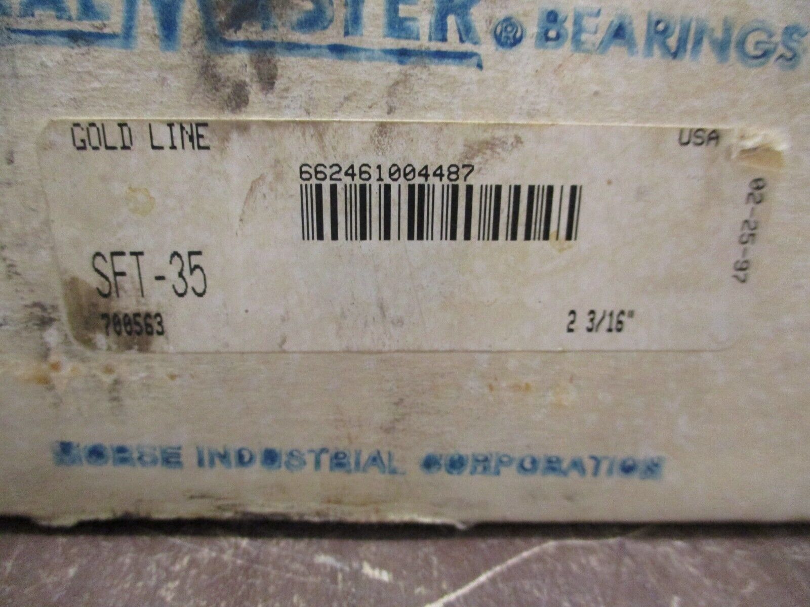 Seal Master Gold Line Flange Mount Bearing SFT-35 2 3/16" New Surplus