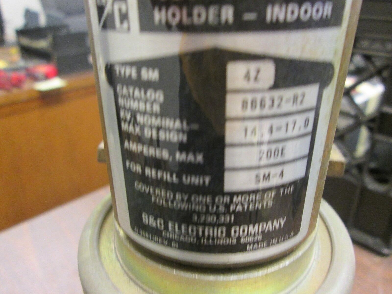 S&C SM 4Z Medium Voltage Fuse, 86632R2 200A Body 14.4-17KV Used