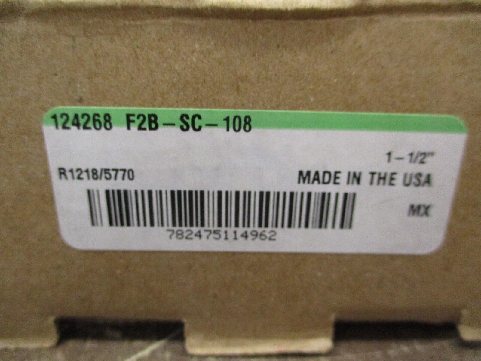 Dodge Flange Bearing 124268 F2B-SC-108 1-1/2" New Surplus