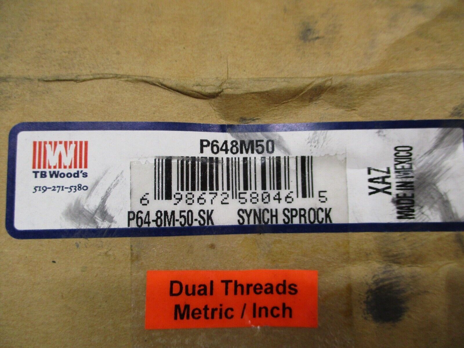 TB Wood's Synch Sprocket P648M50 New Surplus