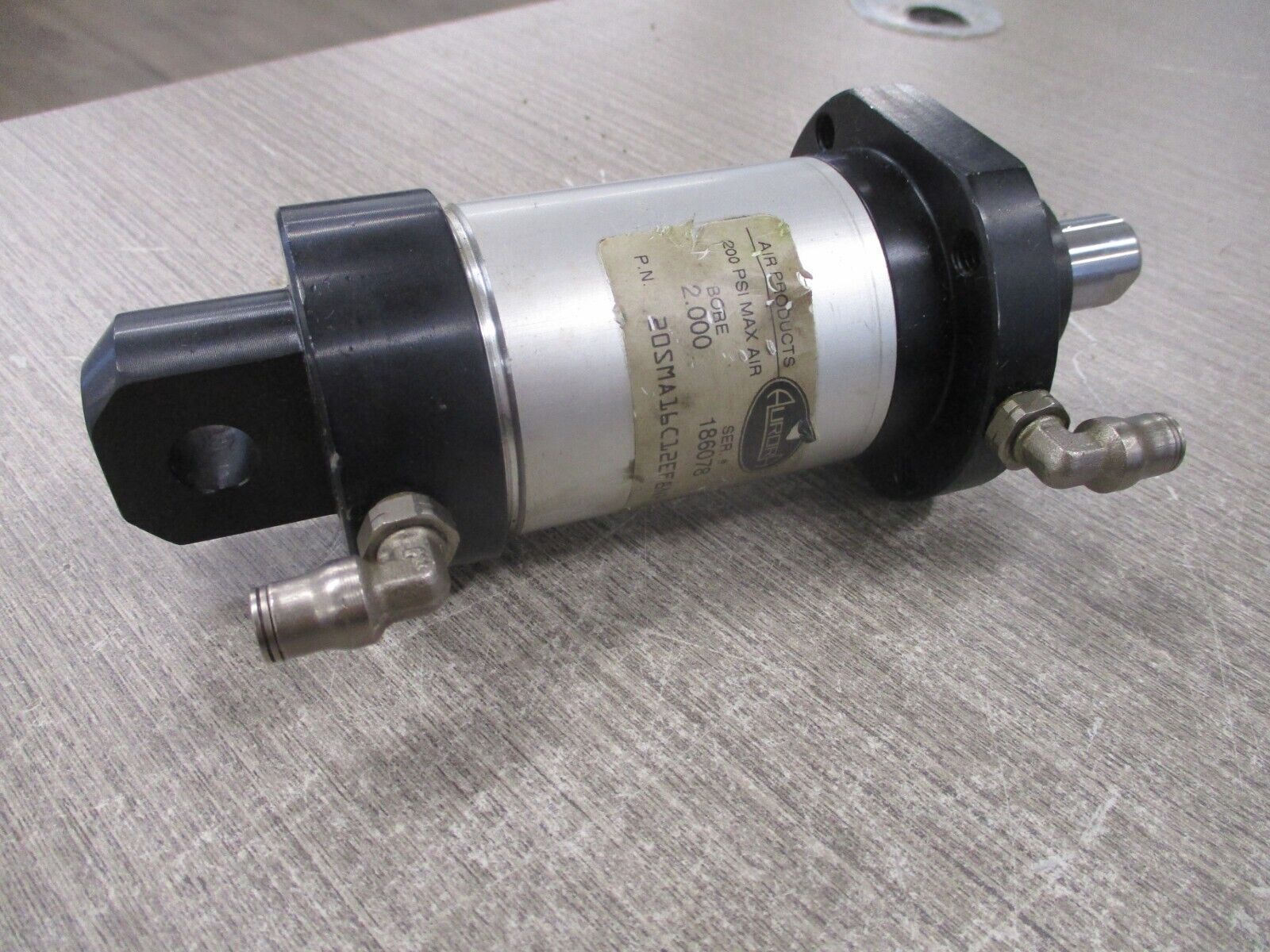 Aurora Pneumatic Air Cylinder 20SMA16C12EF 200PSI Bore: 2.000 Stroke: 1.500 Used
