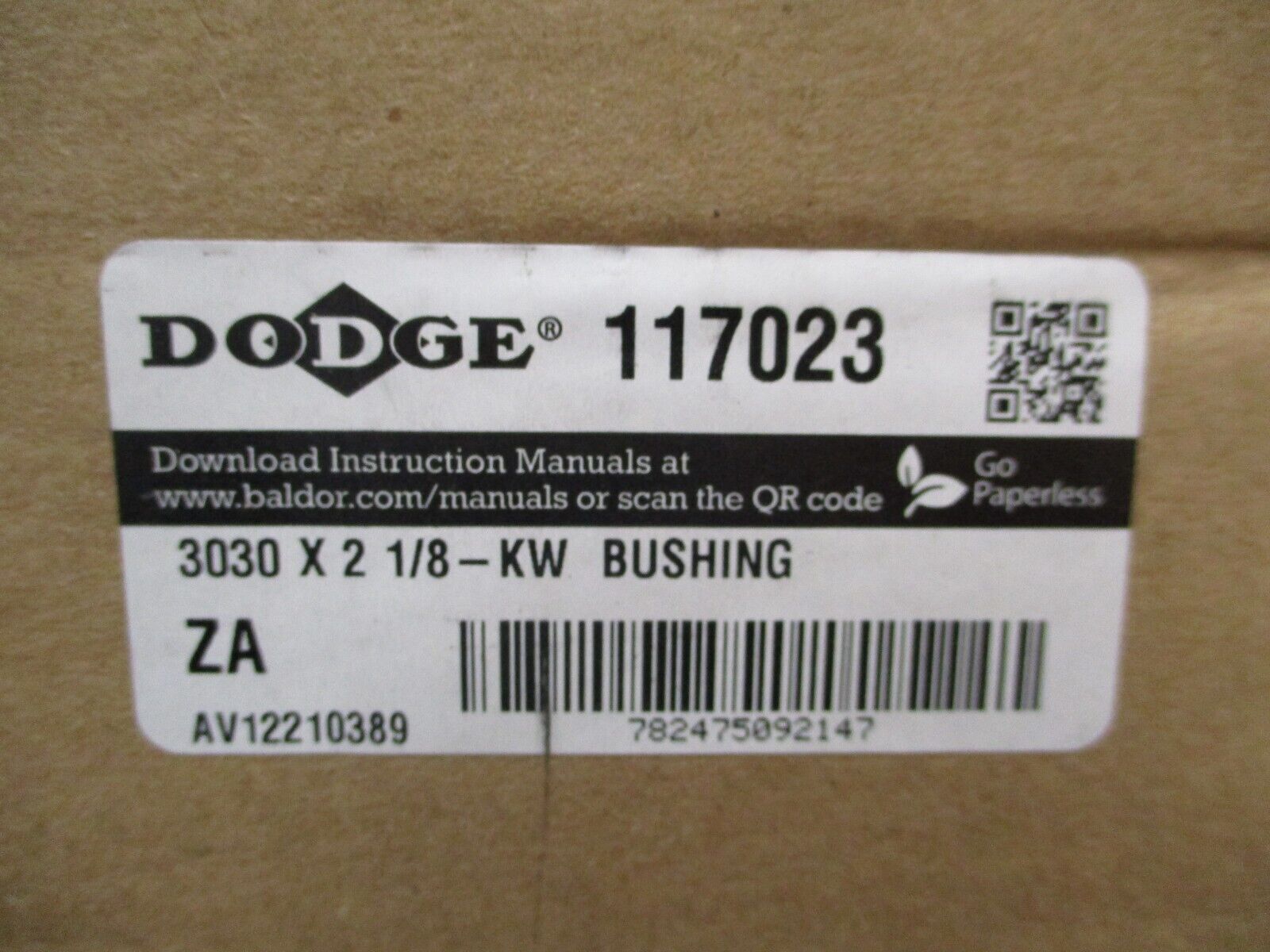 Dodge Bushing 117023 3030 x 2 1/8-KW New Surplus