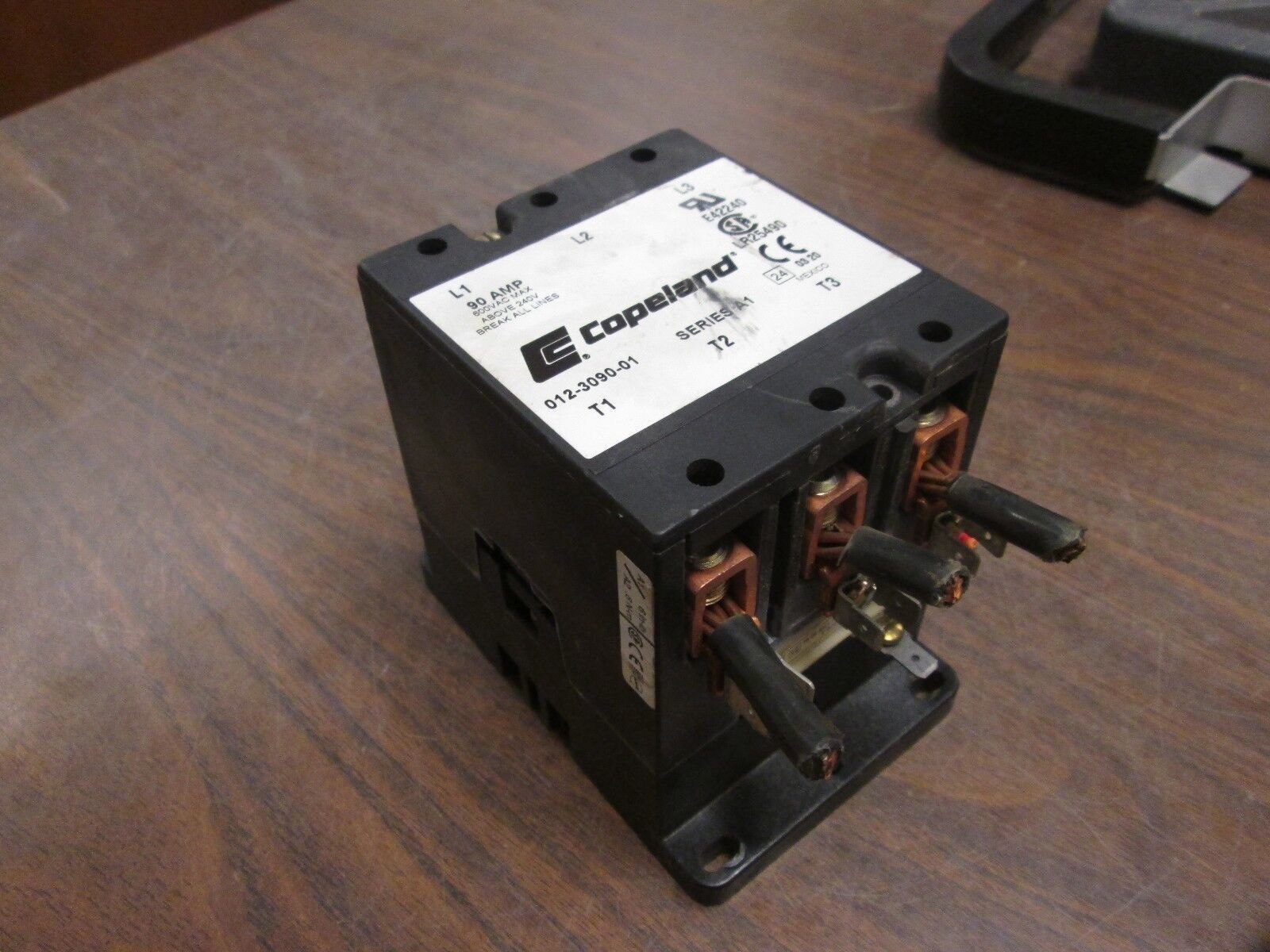 Copeland Contactor 012-3090-01 90A 600V 120V Coil Used
