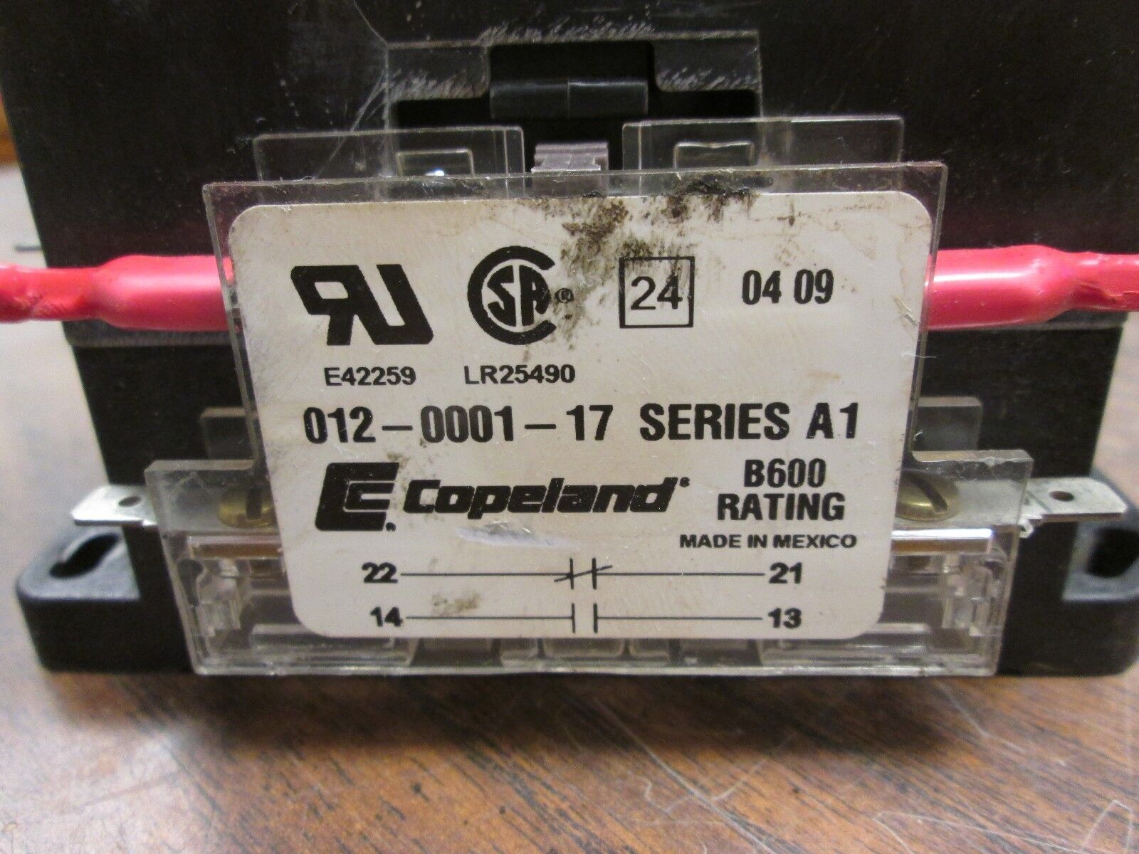 Copeland Contactor 012-3090-01 90A 600V 120V Coil Used