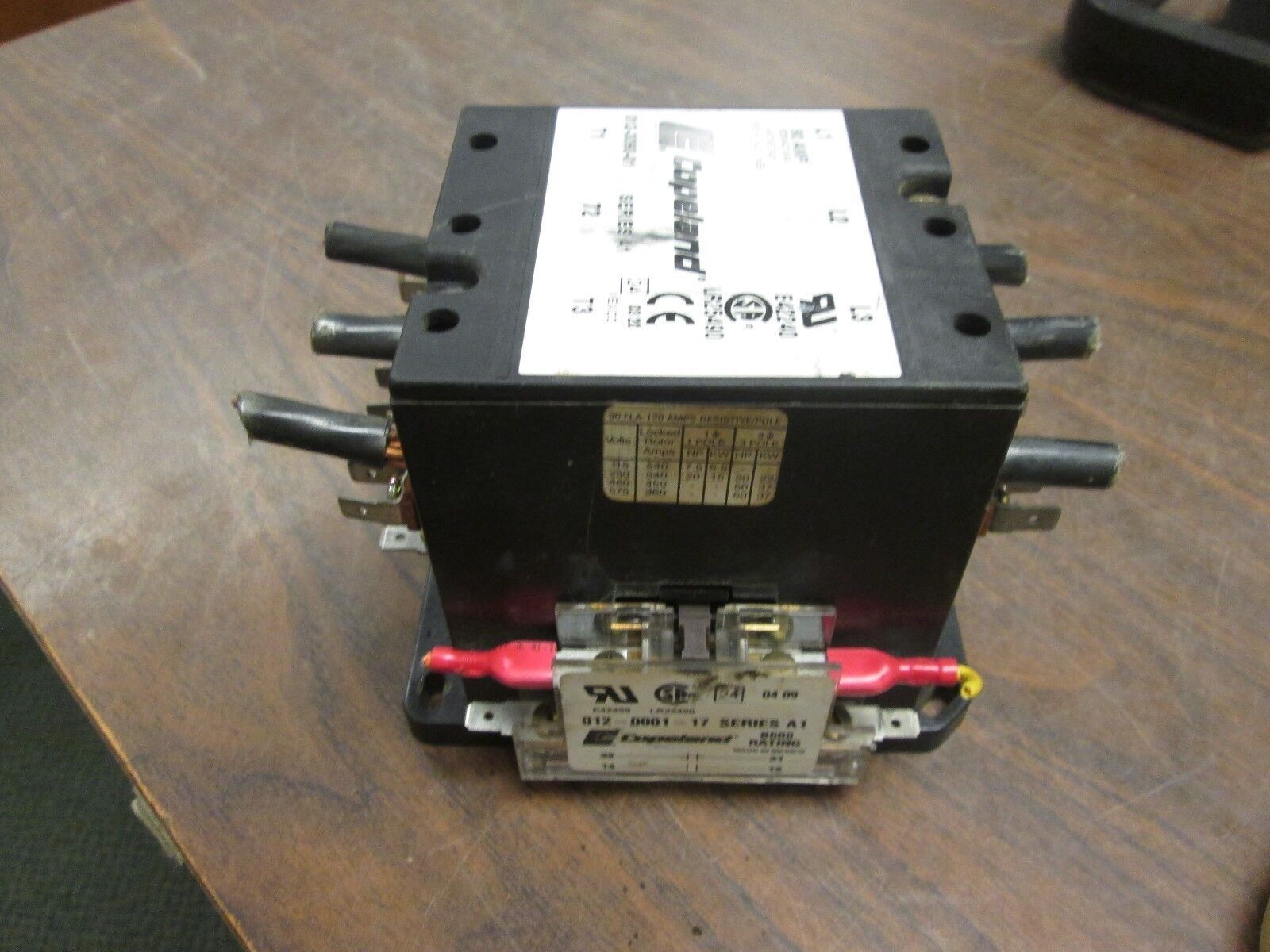 Copeland Contactor 012-3090-01 90A 600V 120V Coil Used
