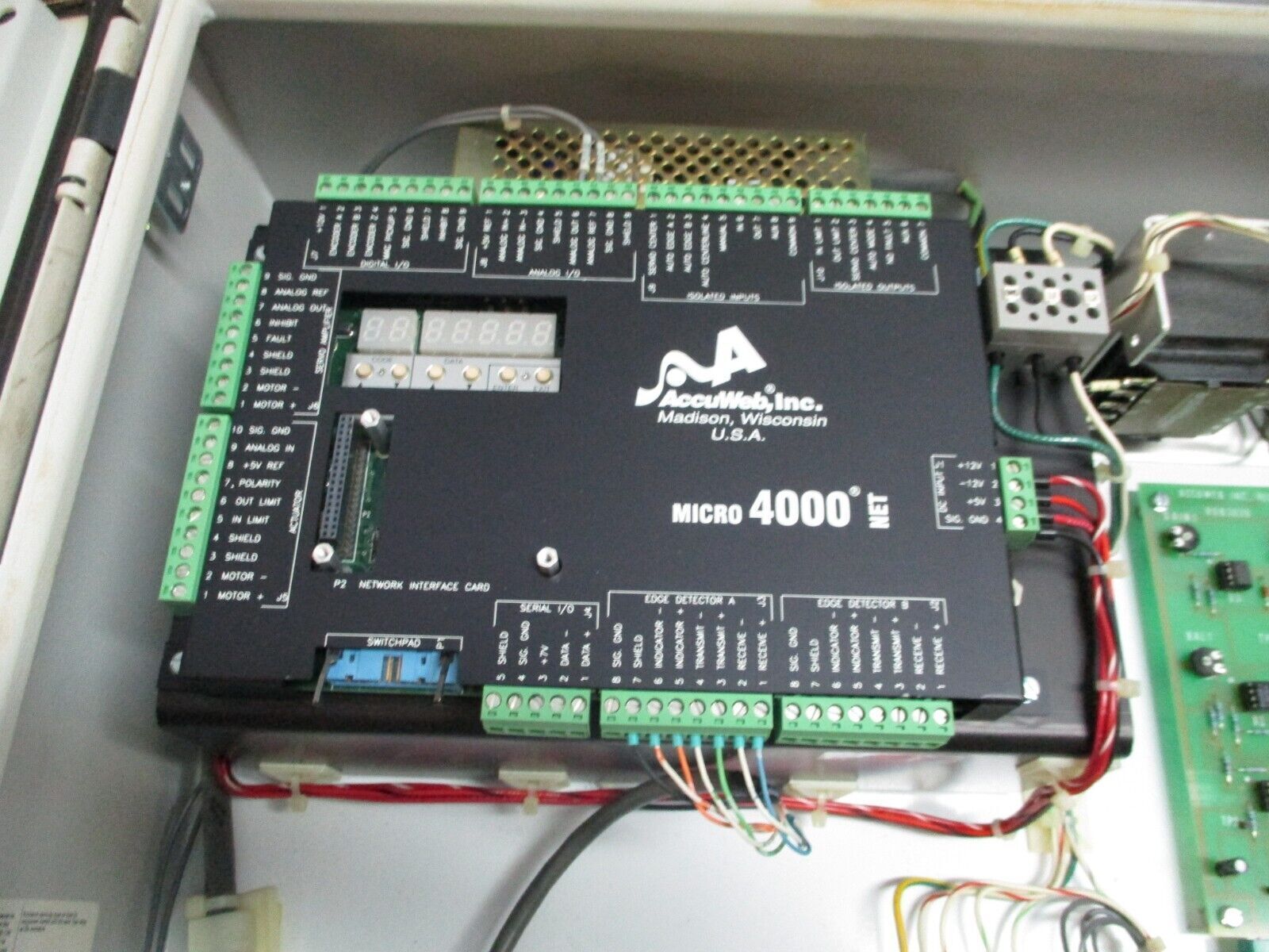 AccuWeb Micro 4000 Web Guide Control System AD-6902 230V 50/60Hz 1Ph Used