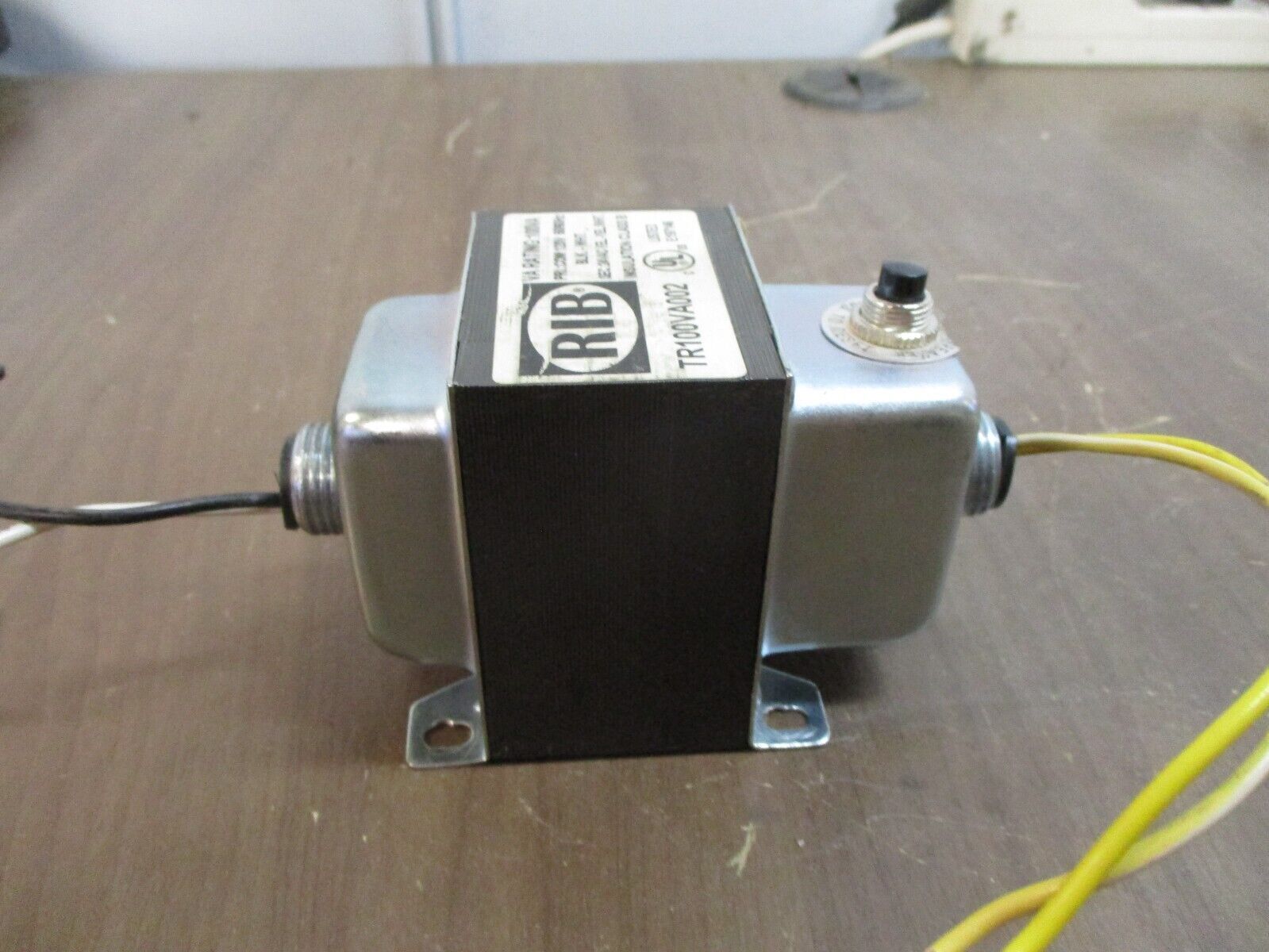 RIB Transformer TR100VA002 100VA Pri: 120V Sec: 24V Used