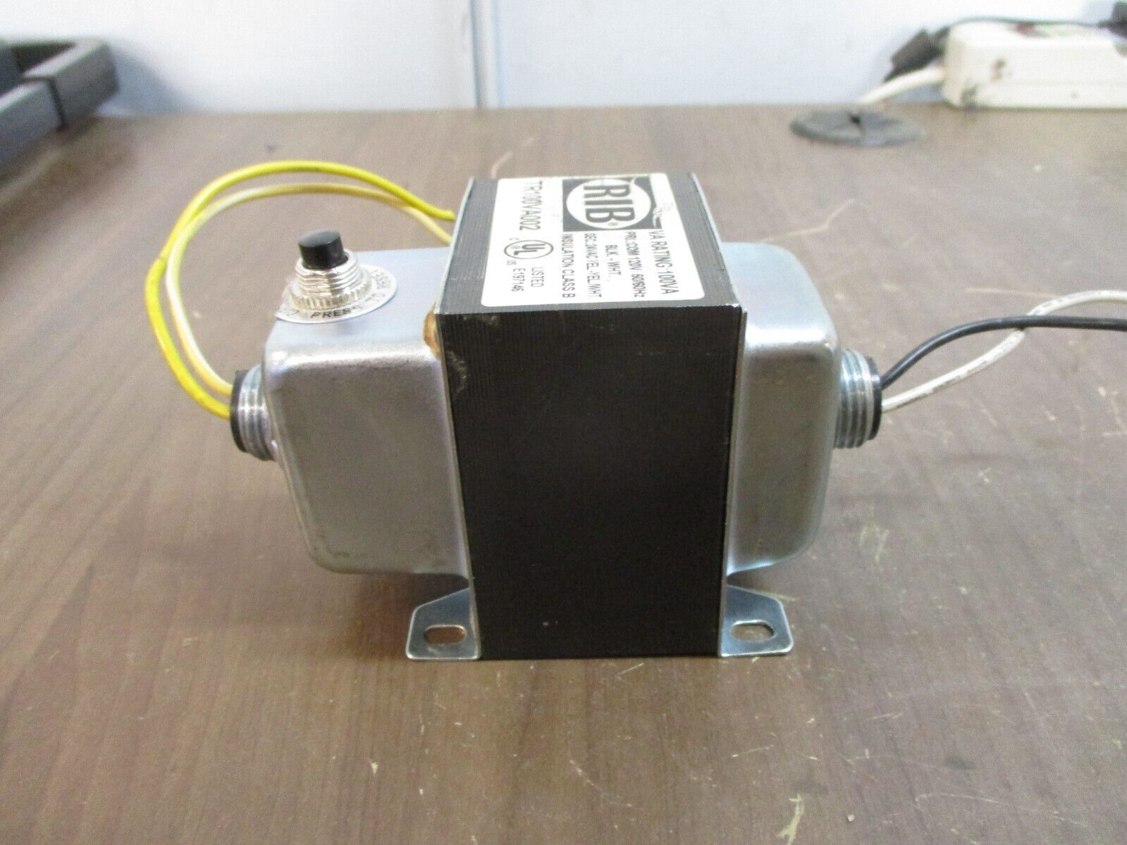 RIB Transformer TR100VA002 100VA Pri: 120V Sec: 24V Used