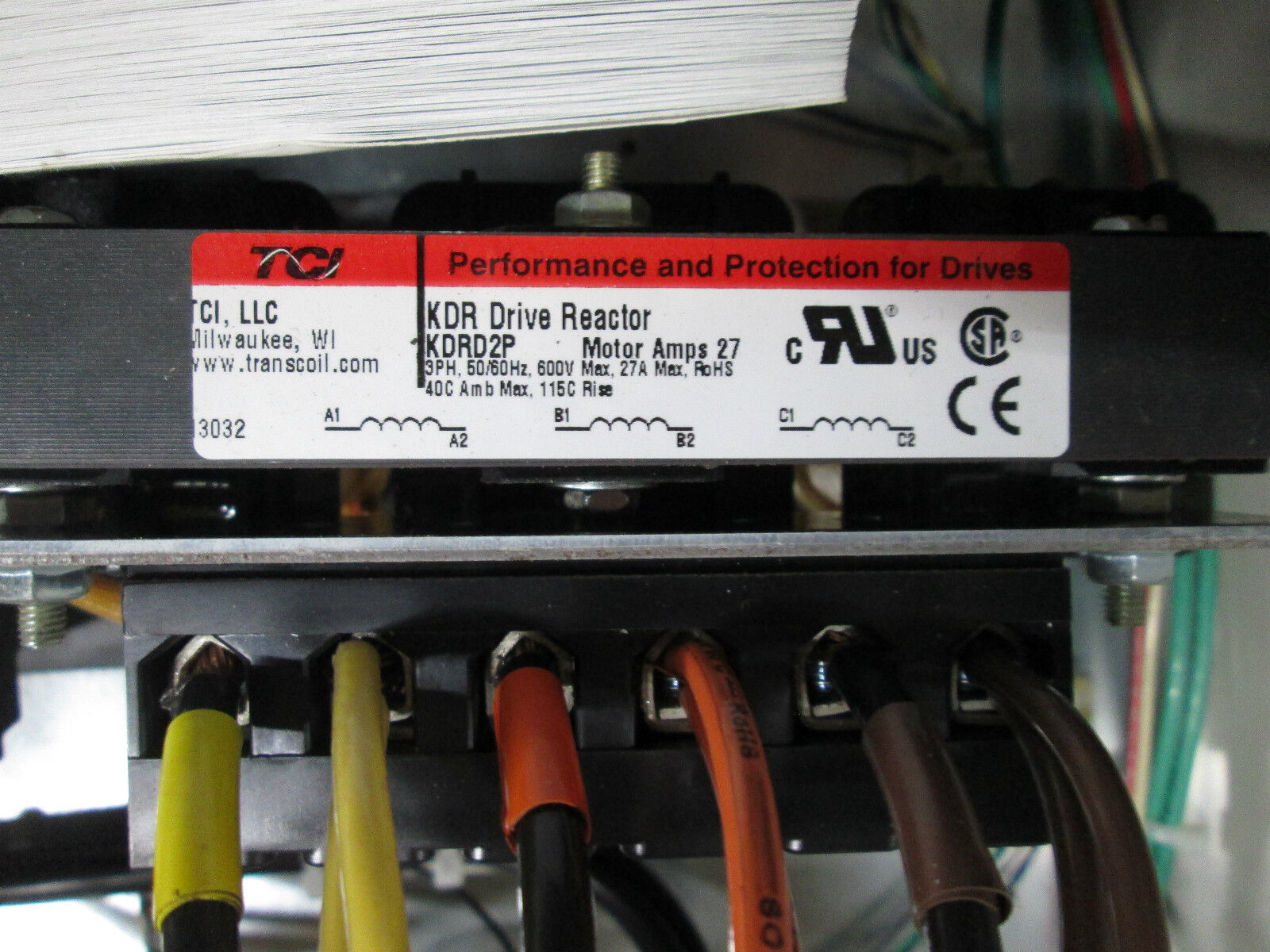 Yaskawa AC Drive w/ Disconnect CIMR-97U4011 21kVA In: 480V 33A Out: 0-460V 27A