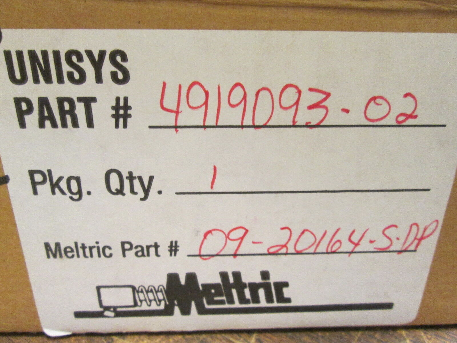 Meltric Receptacle w/ Base 09-20164-S-DP 15A 600V 3W New Surplus