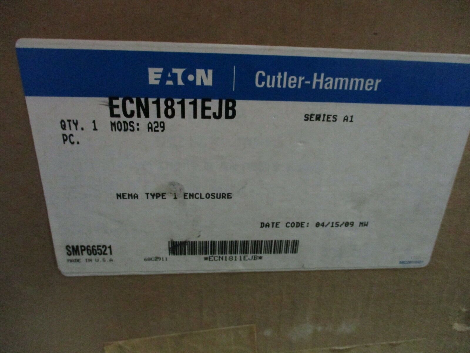 Eaton Fusible Size 1 Combination ECN1811EJB Ser. A1 27A New Surplus
