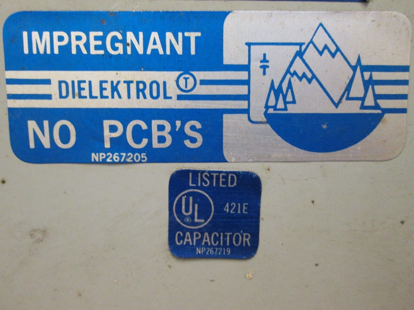 GE Dielektrol Capacitor 65L331S01 30 KVAR 480V 60Hz Used
