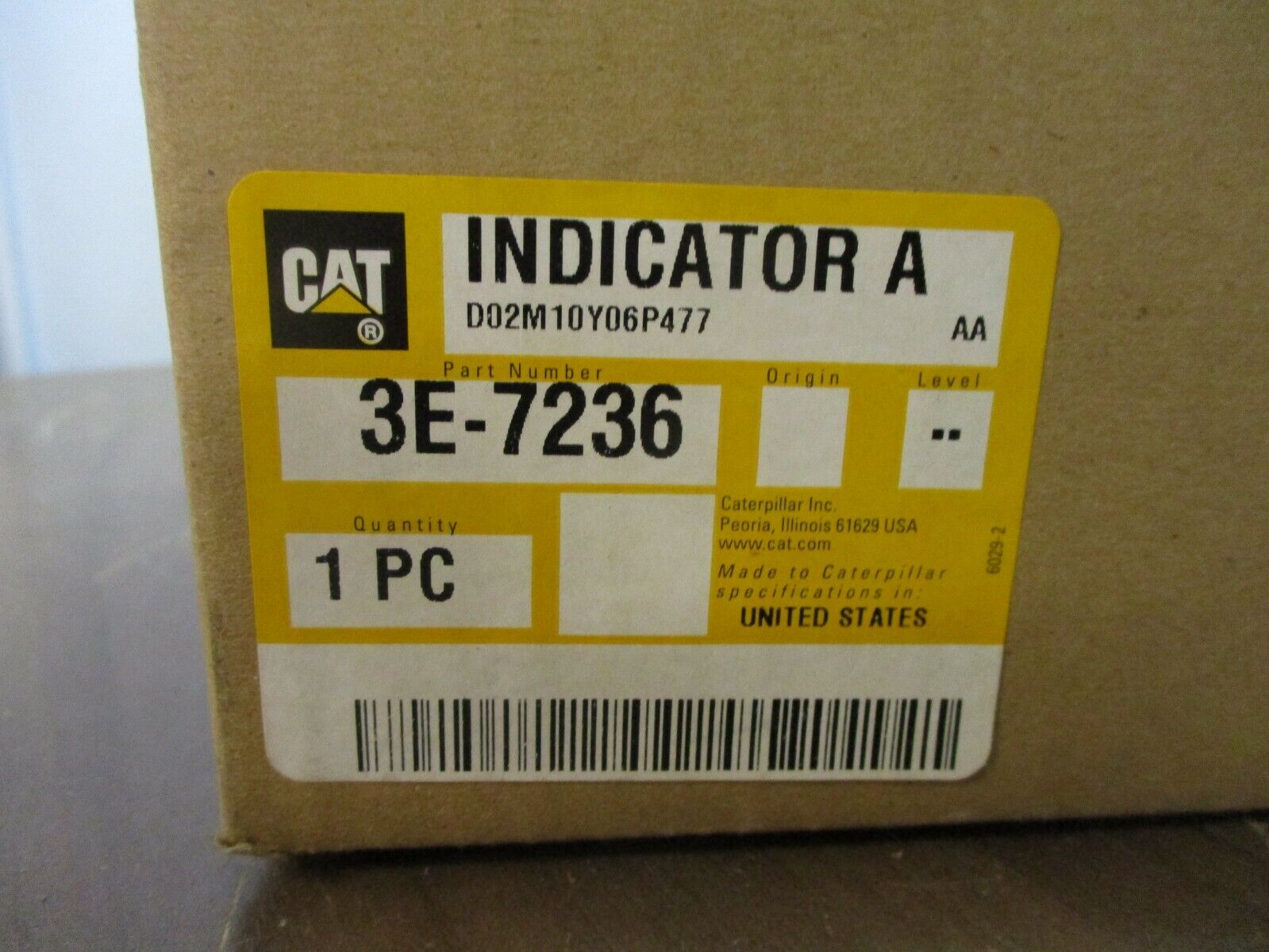 CAT Temperature Indicator A 3E-7236 New Surplus