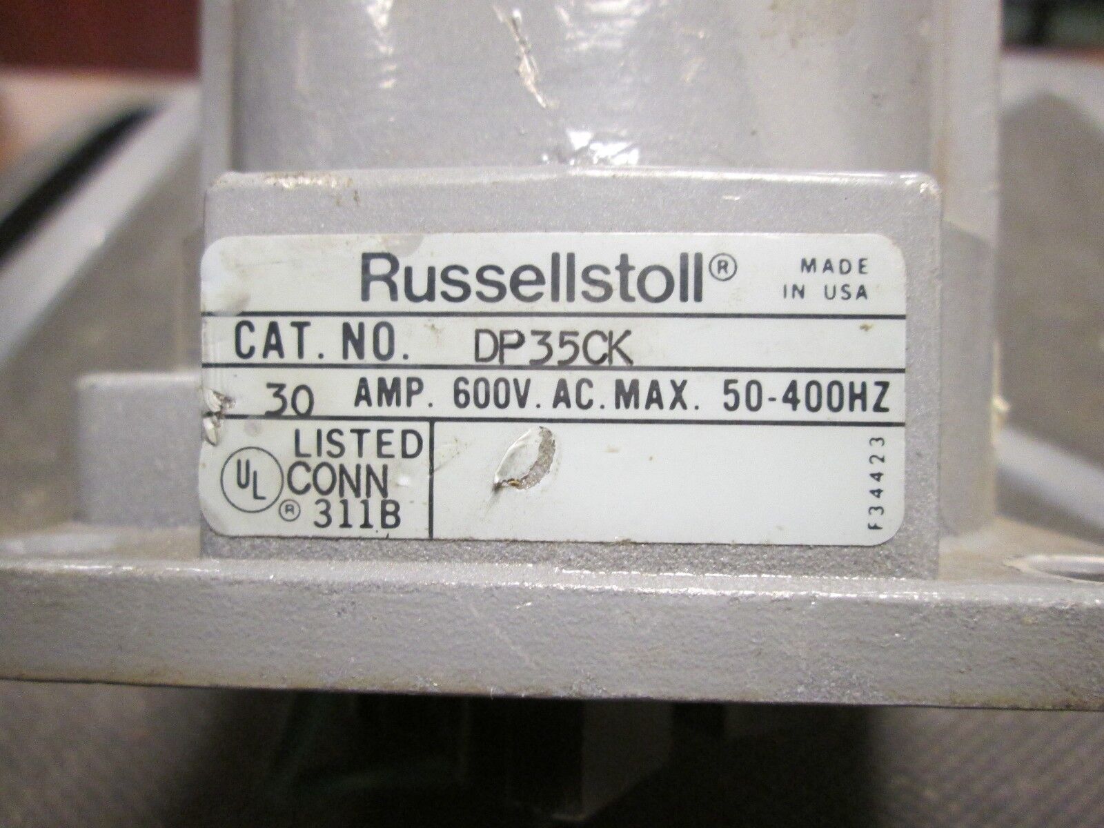 RussellStoll Receptacle DP35CK 30A 600V 50-400Hz