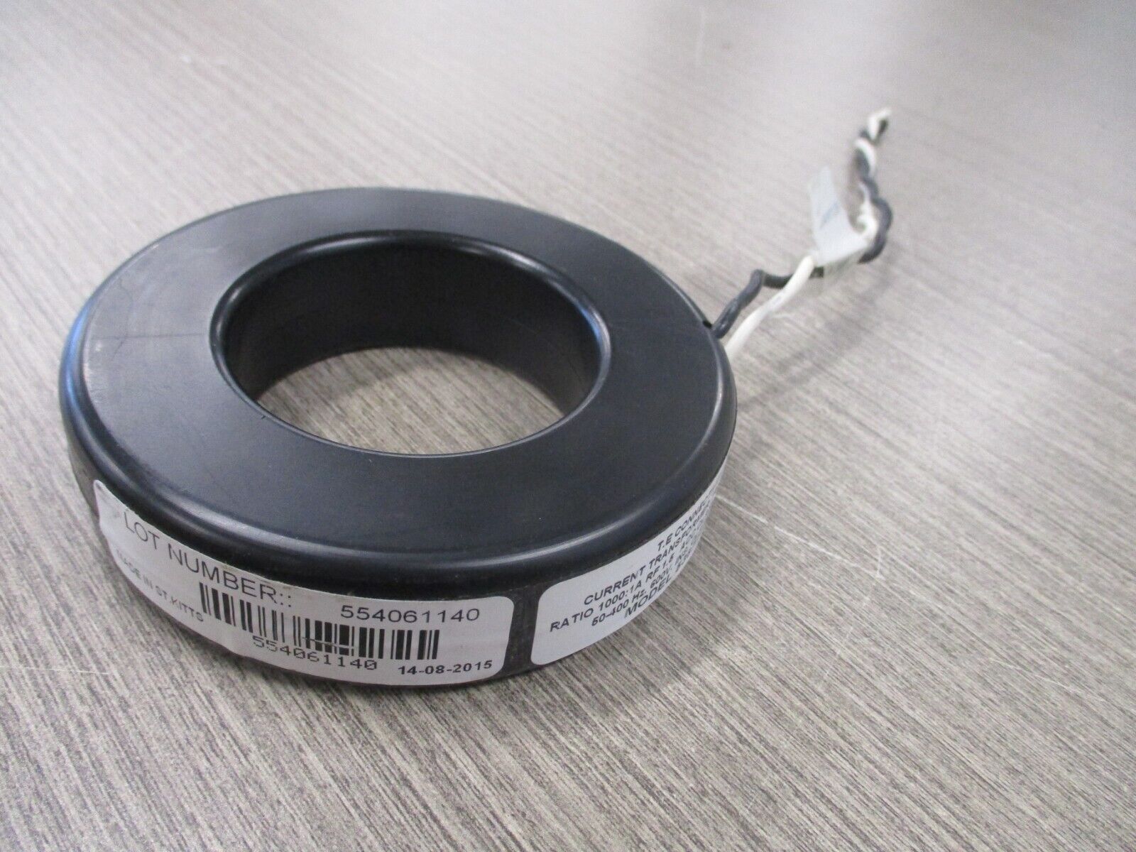 TE Connectivity Current Transformer 7RL-102-1-TL96 Model 536771P1 600V Used