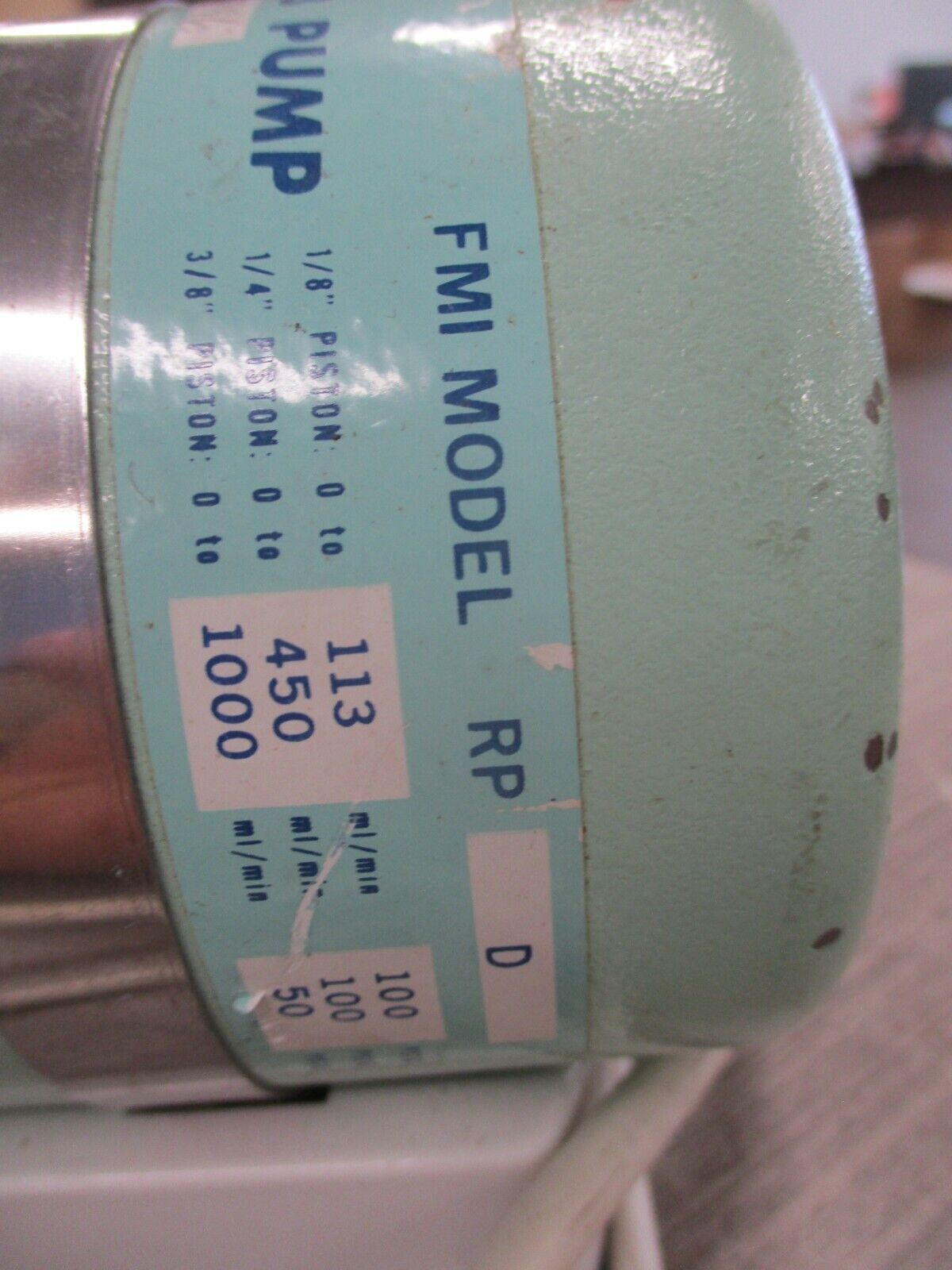 FMI Lab Pump RPD 100PSIG Used
