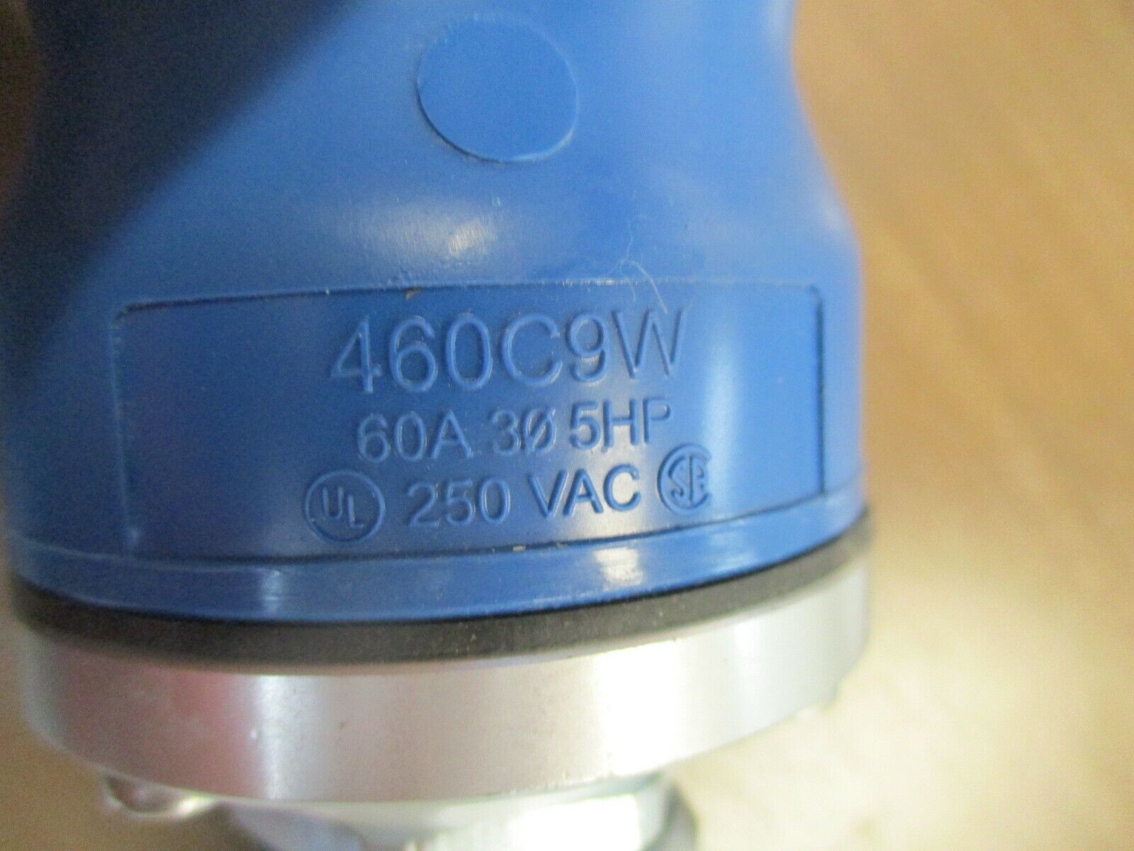 Hubbell Plug & Connector Set HBL460P9V05/460C9W 60A 250V 3PH Used