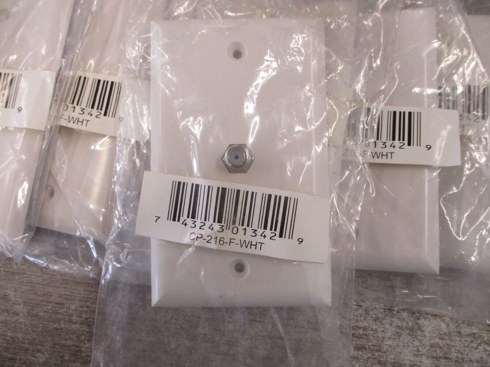 Misc. Brand Coaxial Wall Plate CP-216-F-WHT White *Lot of 10* New Surplus