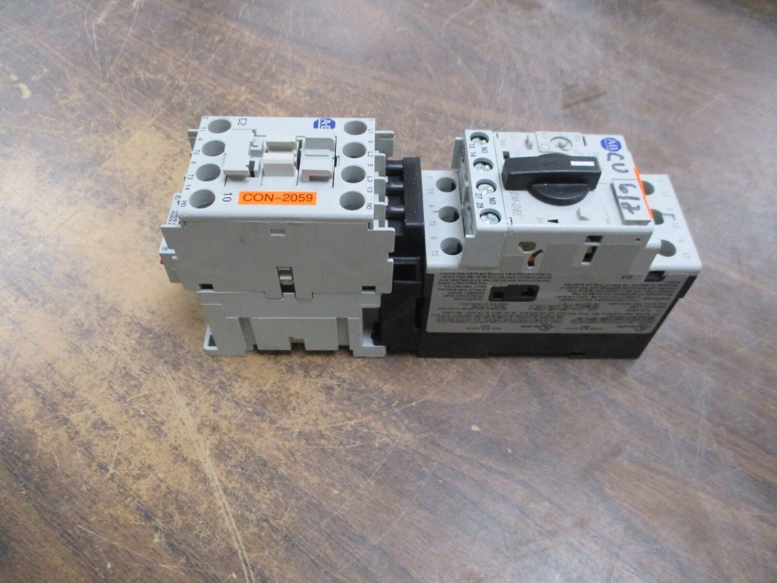 Allen-Bradley Starter 190E-DND2-DC10S 120V Coil 30A 600V Trip: 6.3-10A Used