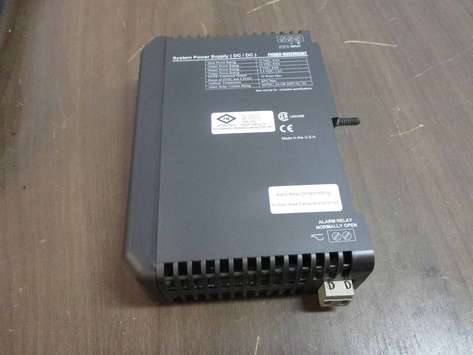 Fisher-Rosemount KJ1501X1-BB1 Delta V System Power Supply 12P0678X022 Rev. G