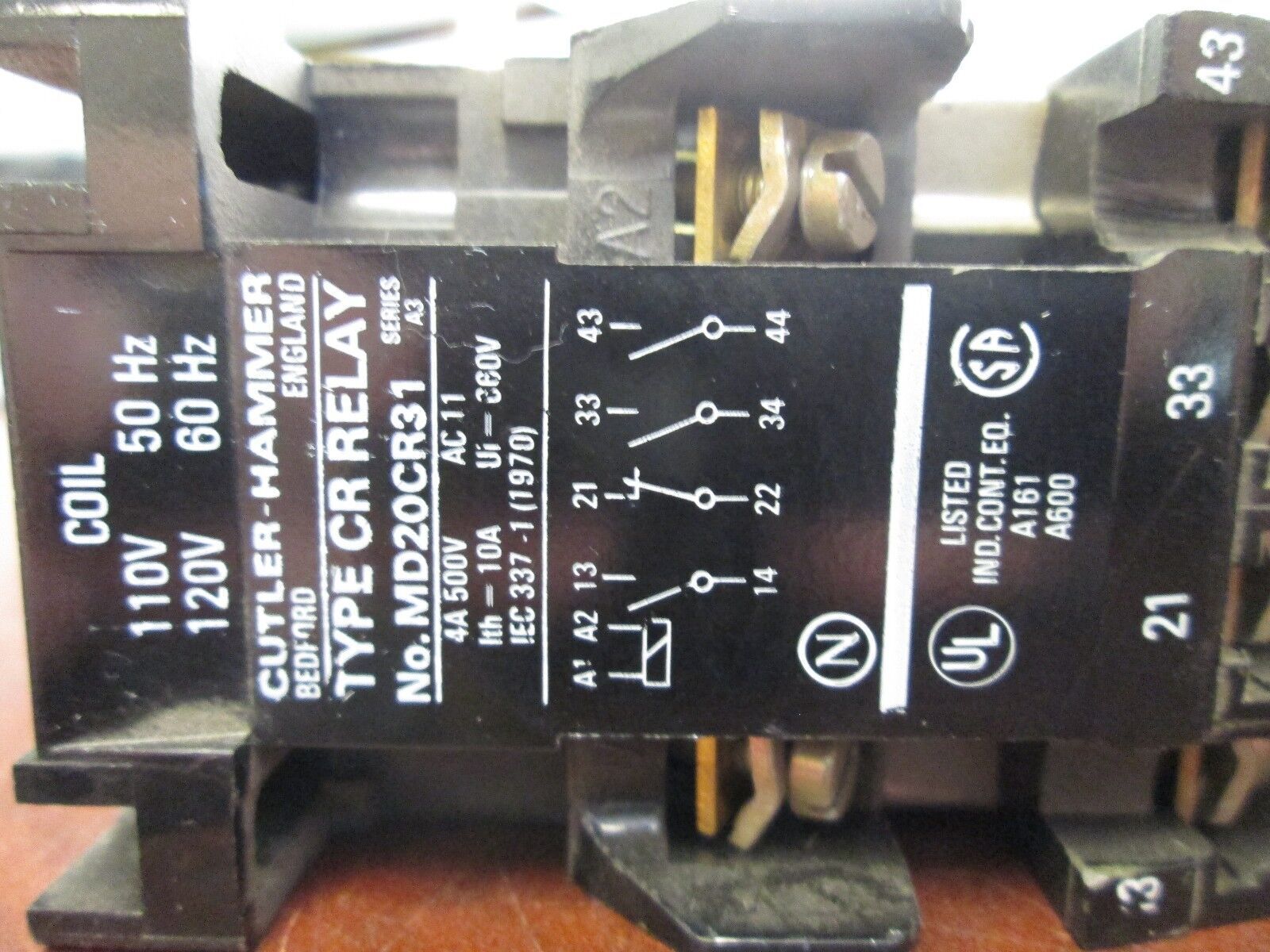 Cutler-Hammer Timer Relay MC320TF2 120V Coil Range: 10-180sec 10A Used