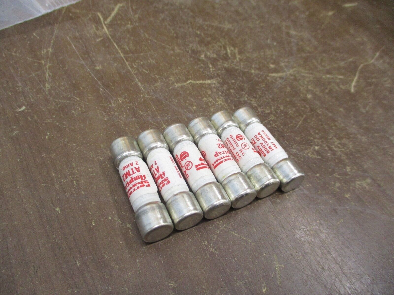Ferraz Shawmut Amp-Trap Fuse ATM2 2A 600V *Lot of 6* Used