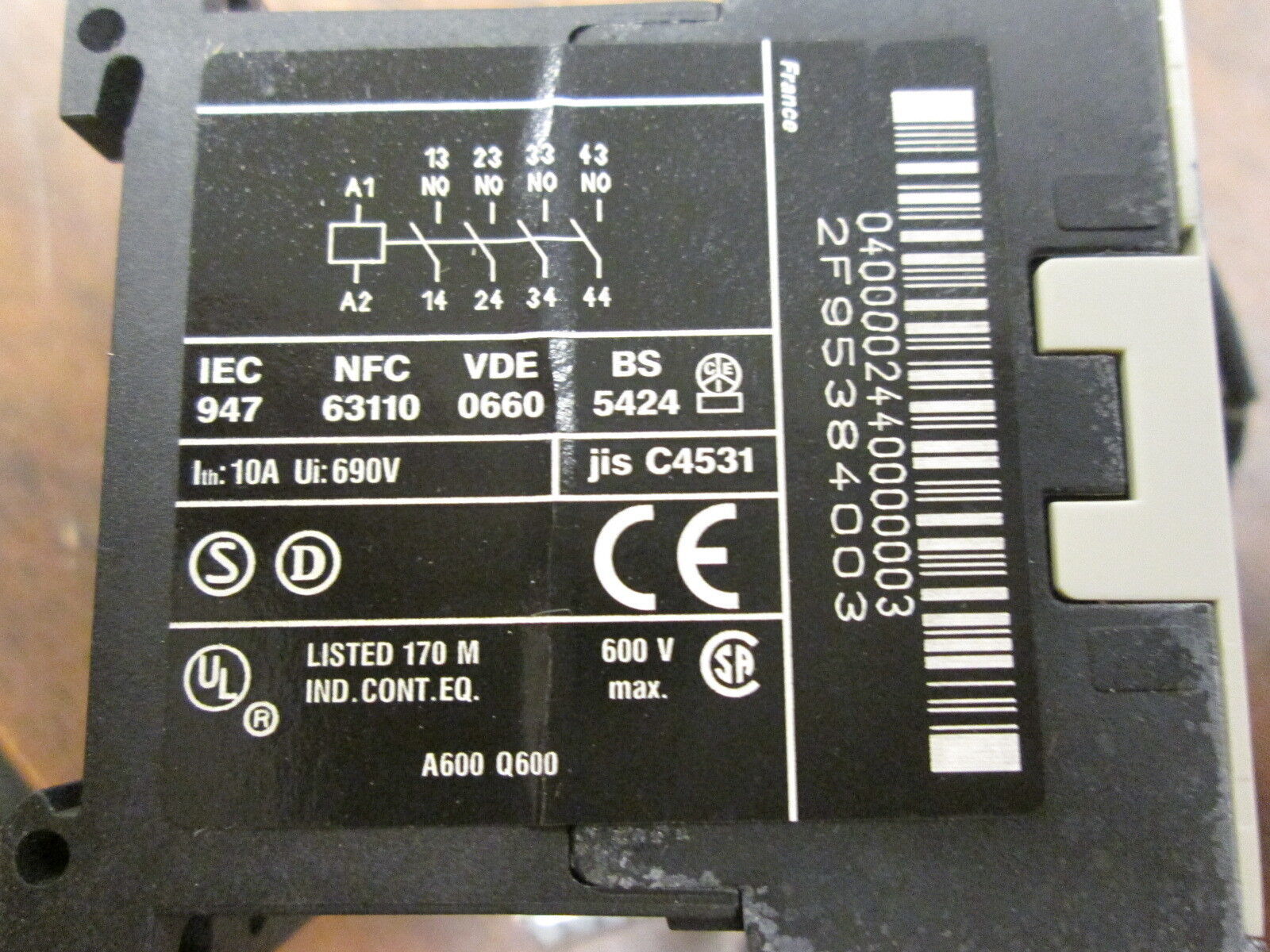 Telemecanique Contactor CA3KN40 24V 10A *Lot of 3* Used