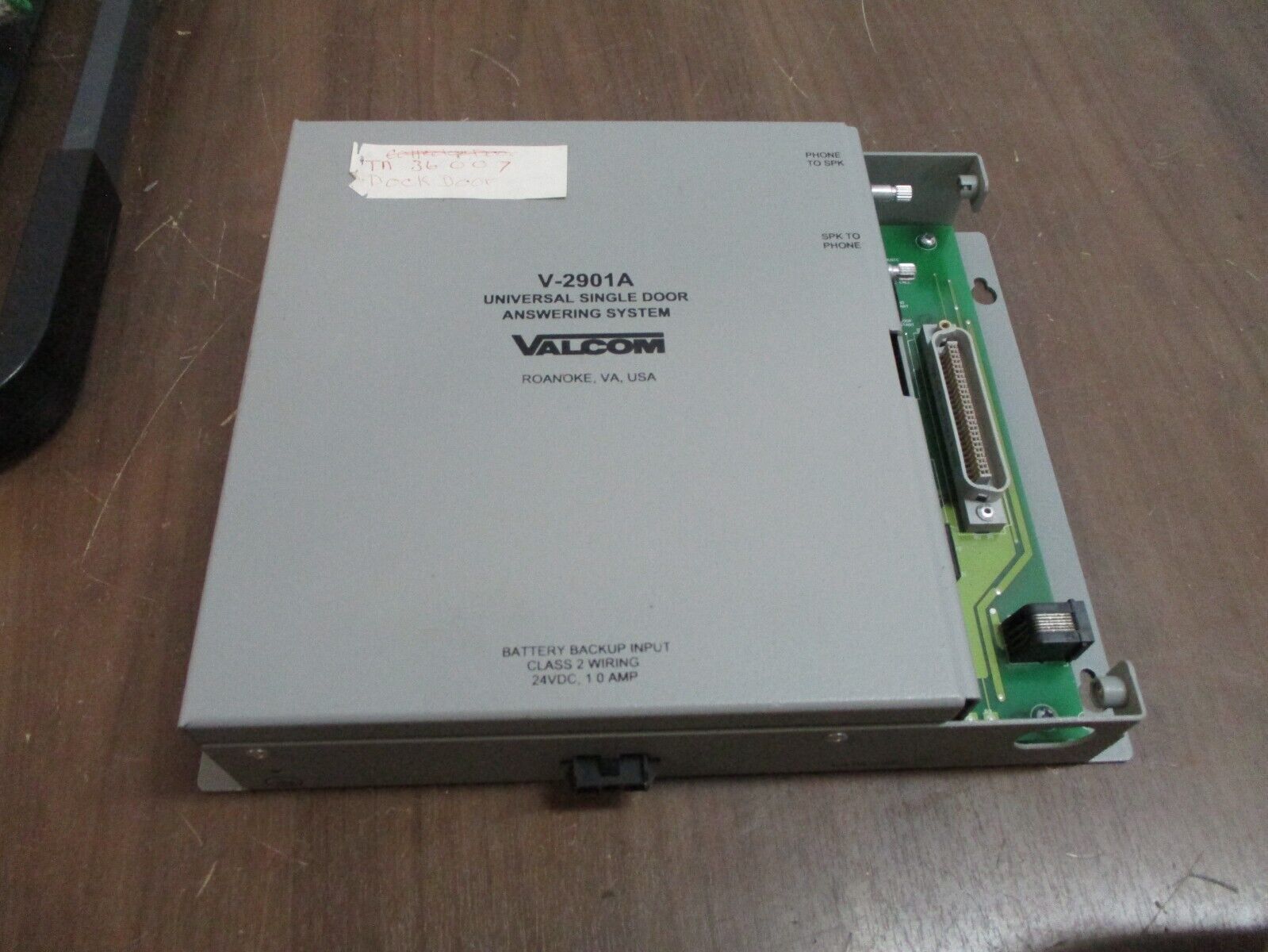 Valcom Universal Single Door Answering System V-2901A 24VDC 1.0A Used