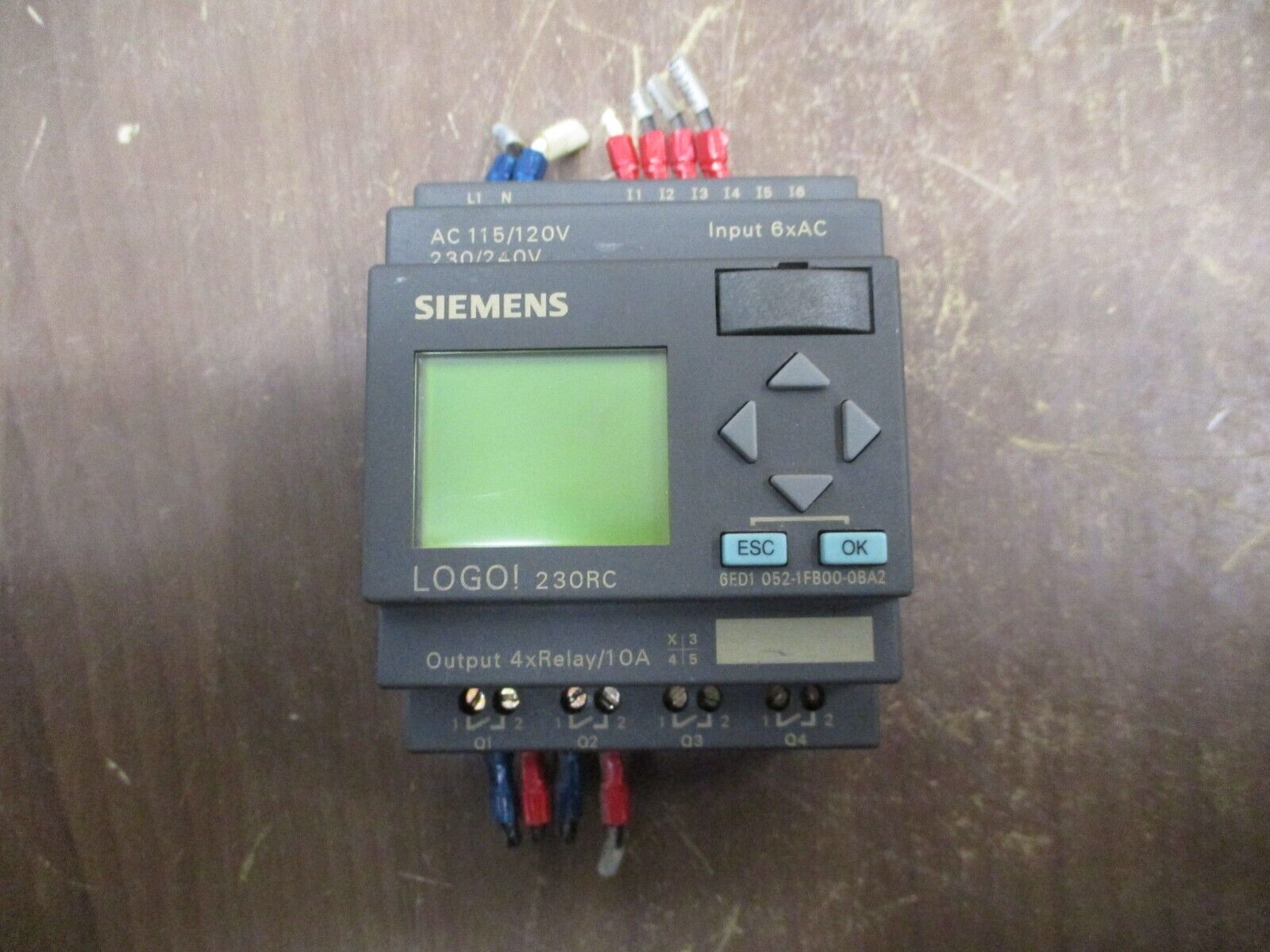 Siemens LOGO! 230RC Logic Module 6ED1 052-1FB00-0BA2 115/120VAC 230/240VAC Used