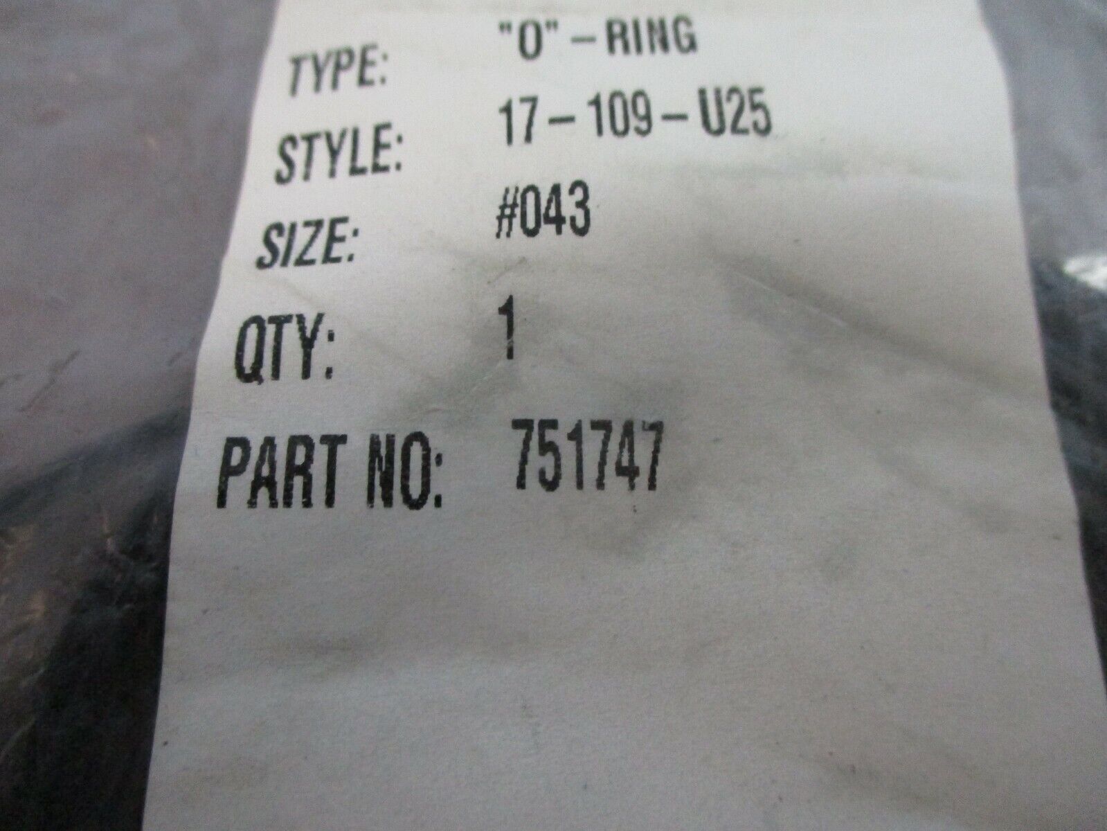 Alfa Laval 17-109-U25 O-Ring 751747 Size: #043 *Lot of 21* New Surplus