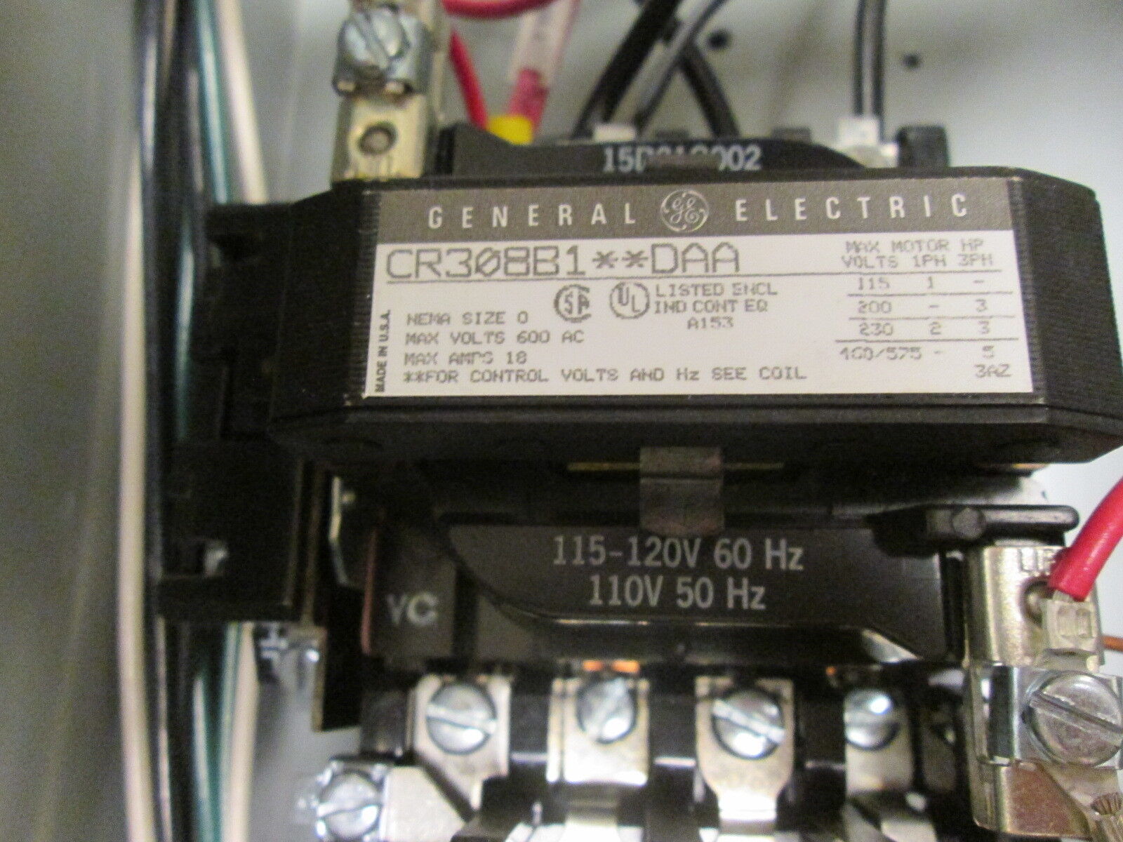 GE Fusible Size 0 Combination CR308B1**DAA 115-120V Coil *No Heaters* Used