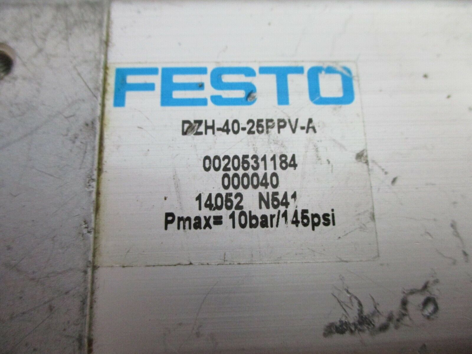 Festo Flat Cylinder DZH-40-25PPV-A 145PSI Used