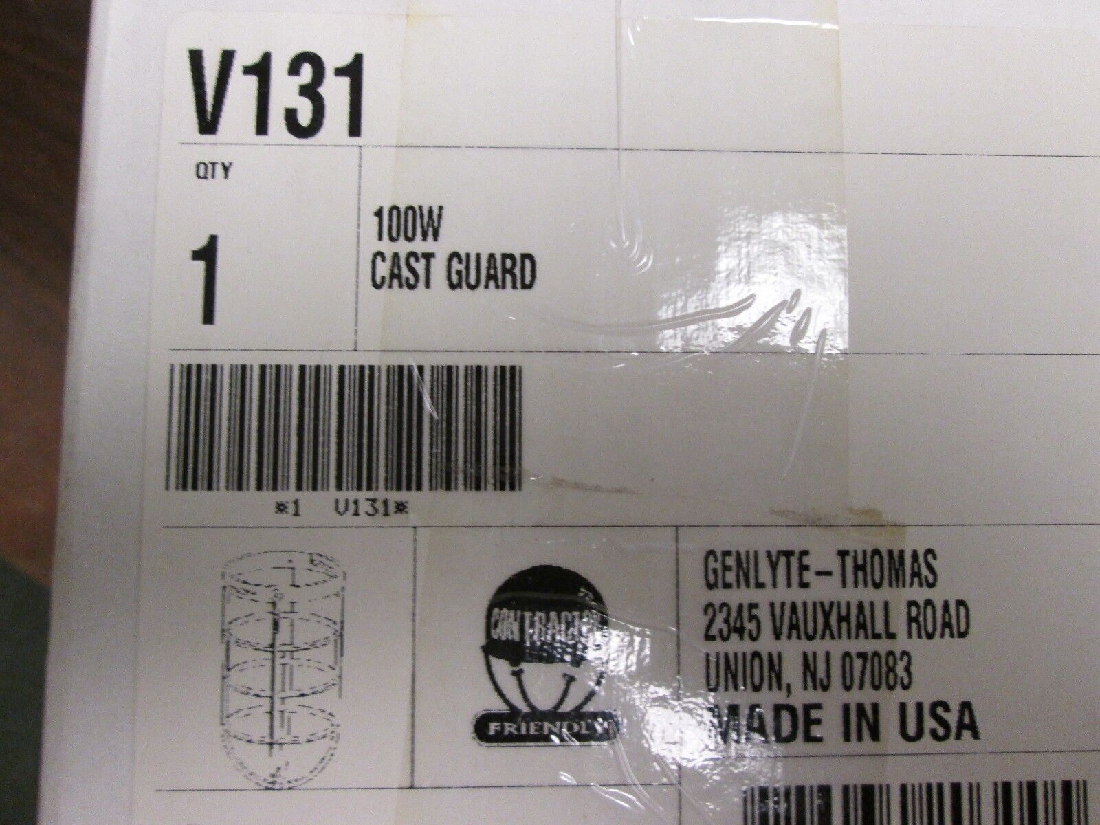 Genlyte Thomas Cast Guard V131 100W New Surplus