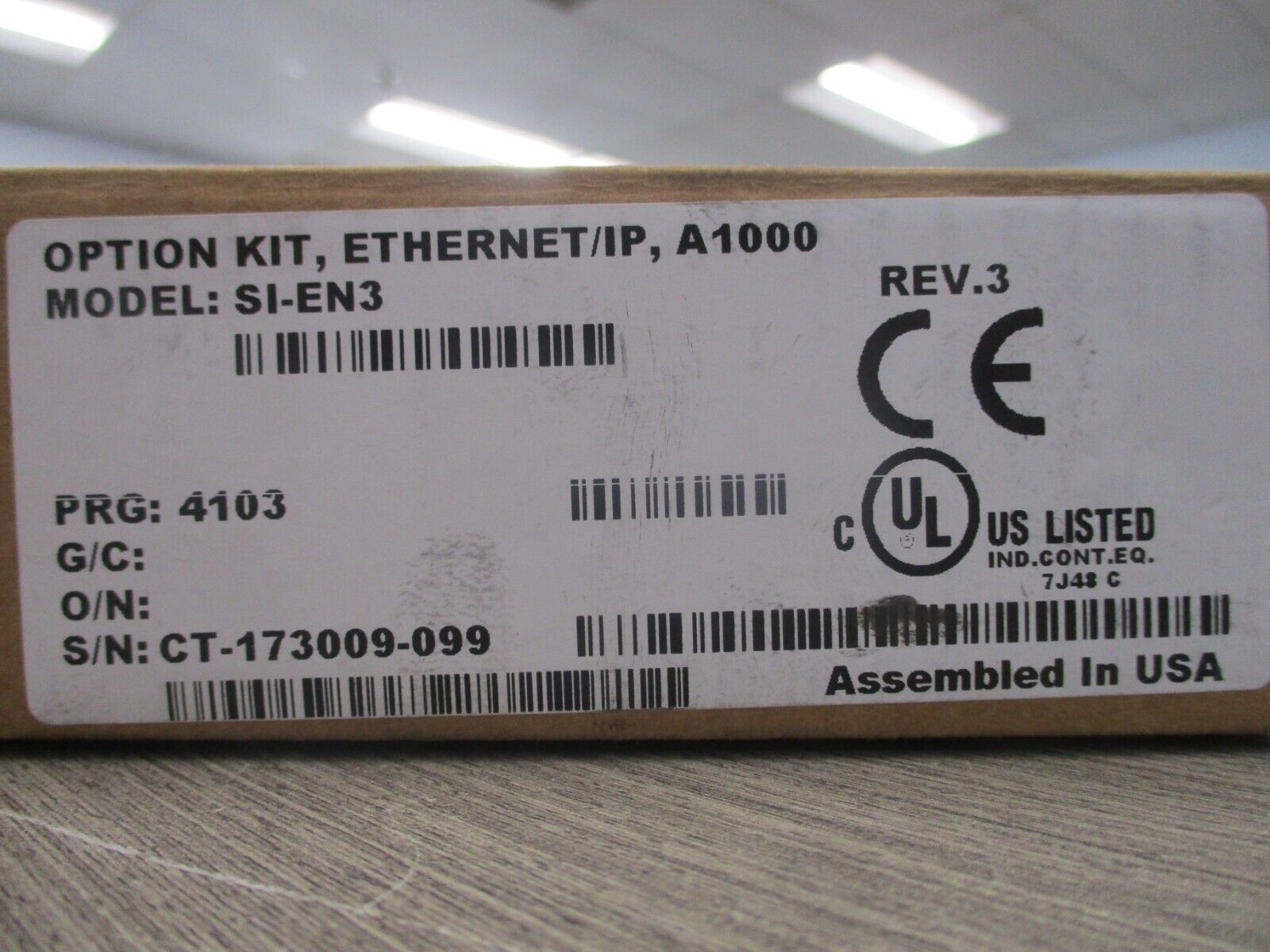 Yaskawa A1000 Ethernet/IP Option Kit SI-EN3 Rev. 3 New Surplus