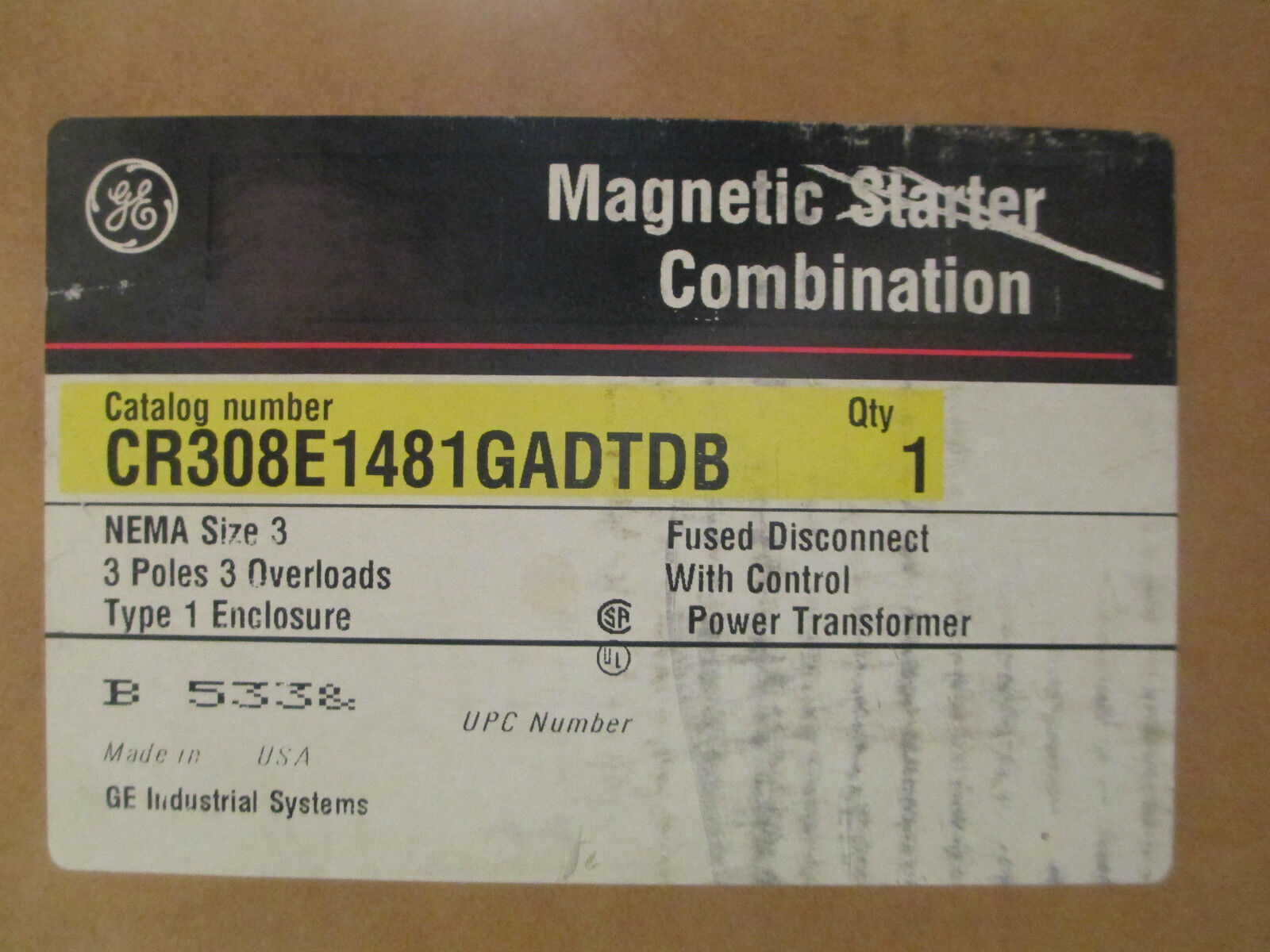 GE Combination, Size 3 Fusible, 3P 3 Overloads New in Box!!!