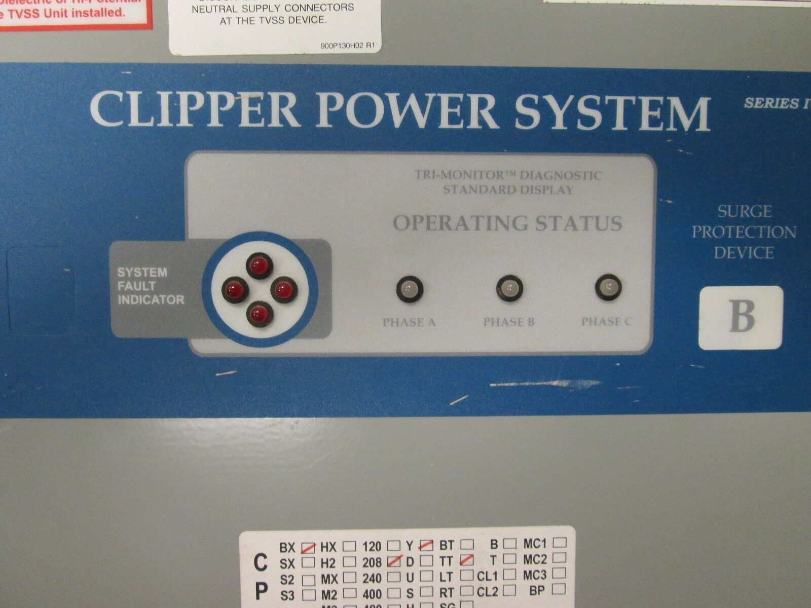 Clipper Power Systems Surge Suppressor, BX208YTT, Series IV, 208Y/120V