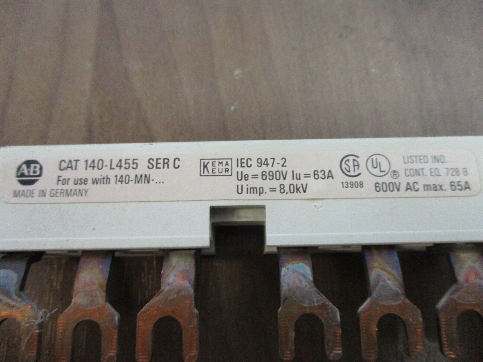 Allen-Bradley Commoning Link 140-L455 Ser. C 65A 600V *Lot of 3* Used