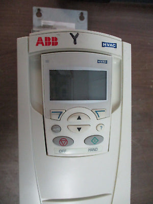 ABB ACH550 AC Drive w/ Disconnect ACH550-PDR-015A-4 10HP 3Ph w/ Keypad Used