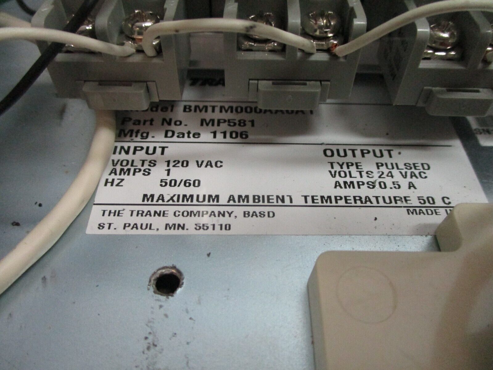 Trane Programming Tracer MP581 Controller BMTM000AA0A1 Used