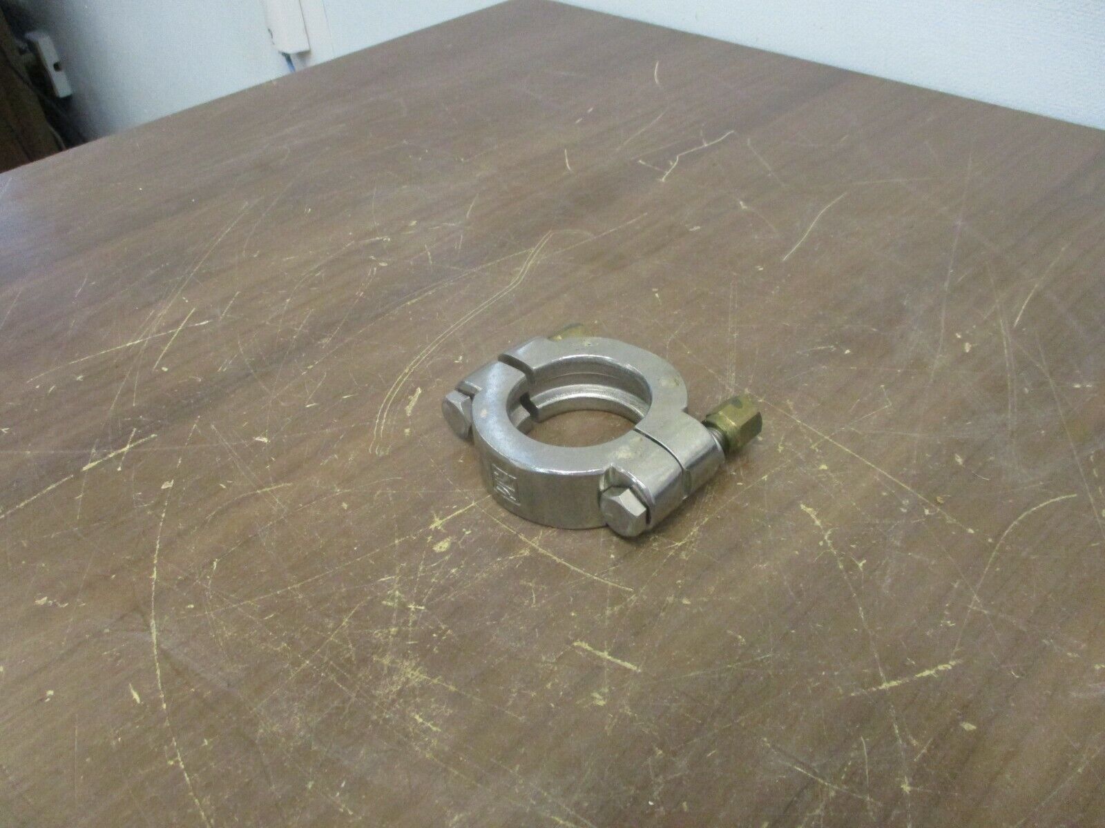 Misc. Brand Stainless Steel High-Pressure Sanitary Clamp Size: 1-7/8" Used