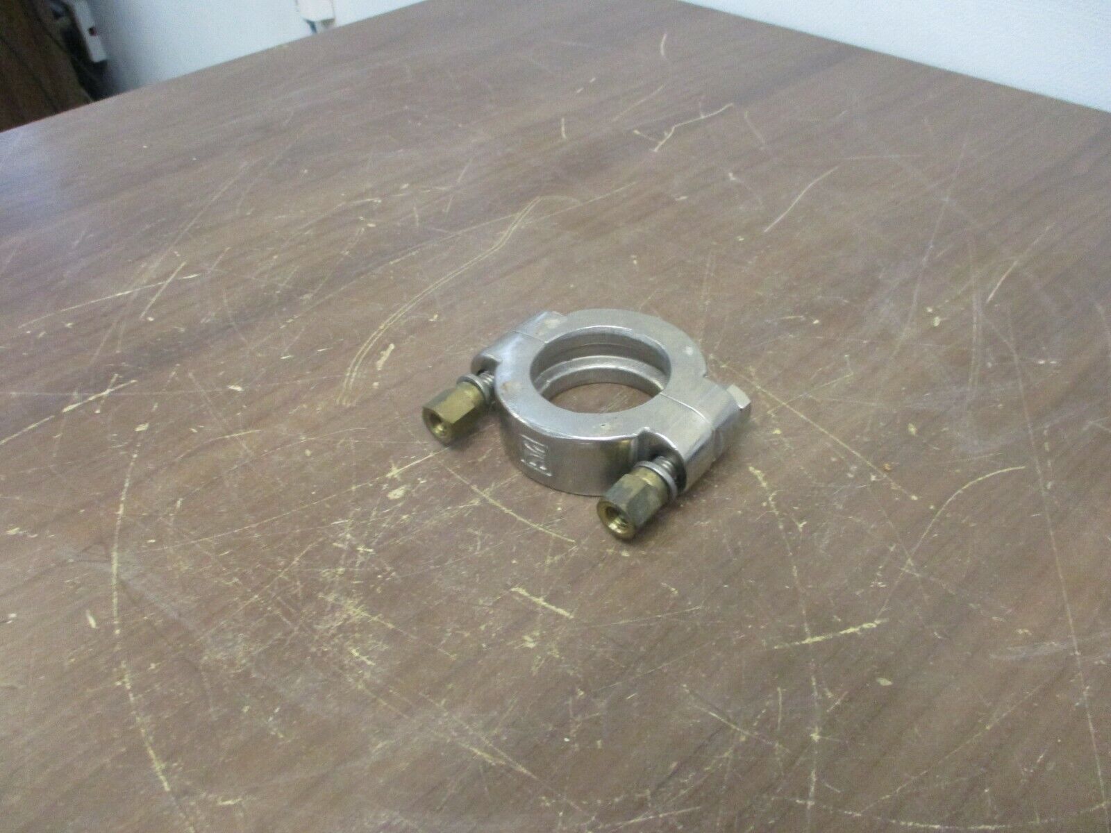 Misc. Brand Stainless Steel High-Pressure Sanitary Clamp Size: 1-7/8" Used