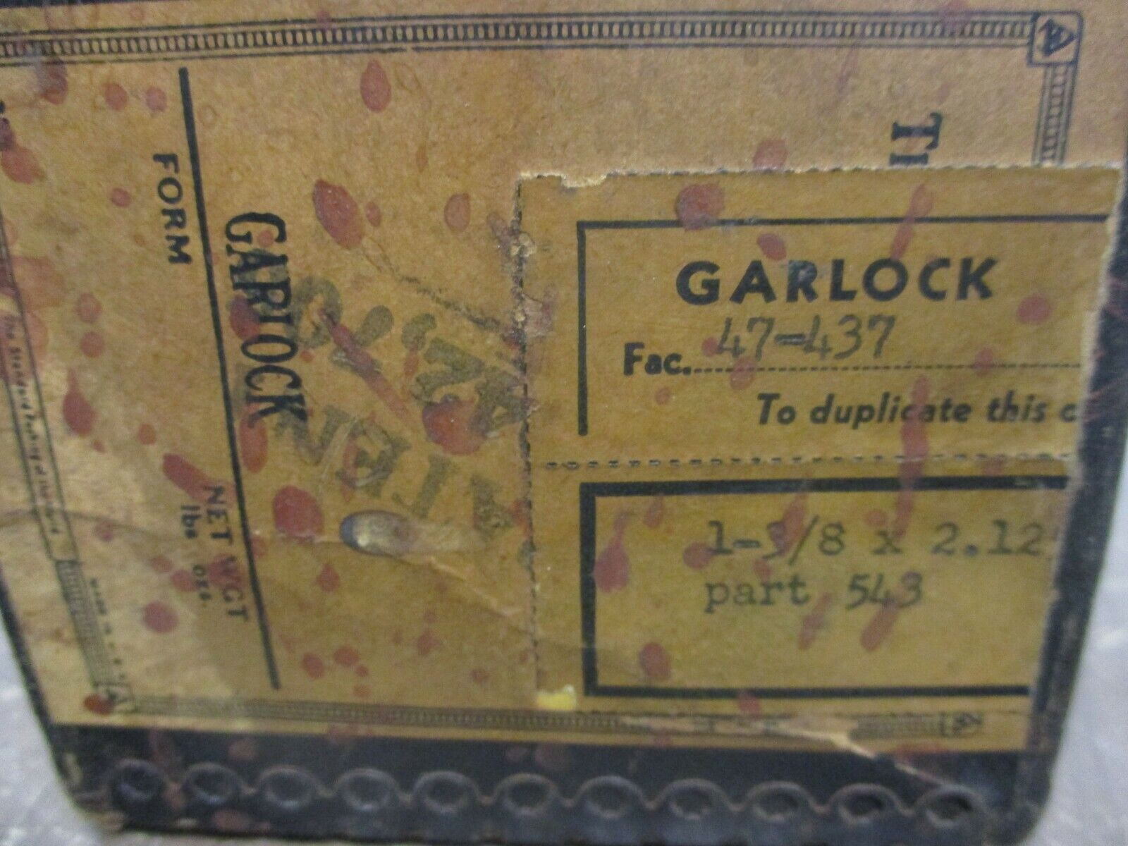 Garlock Seal 543 New Surplus *Box of 7*