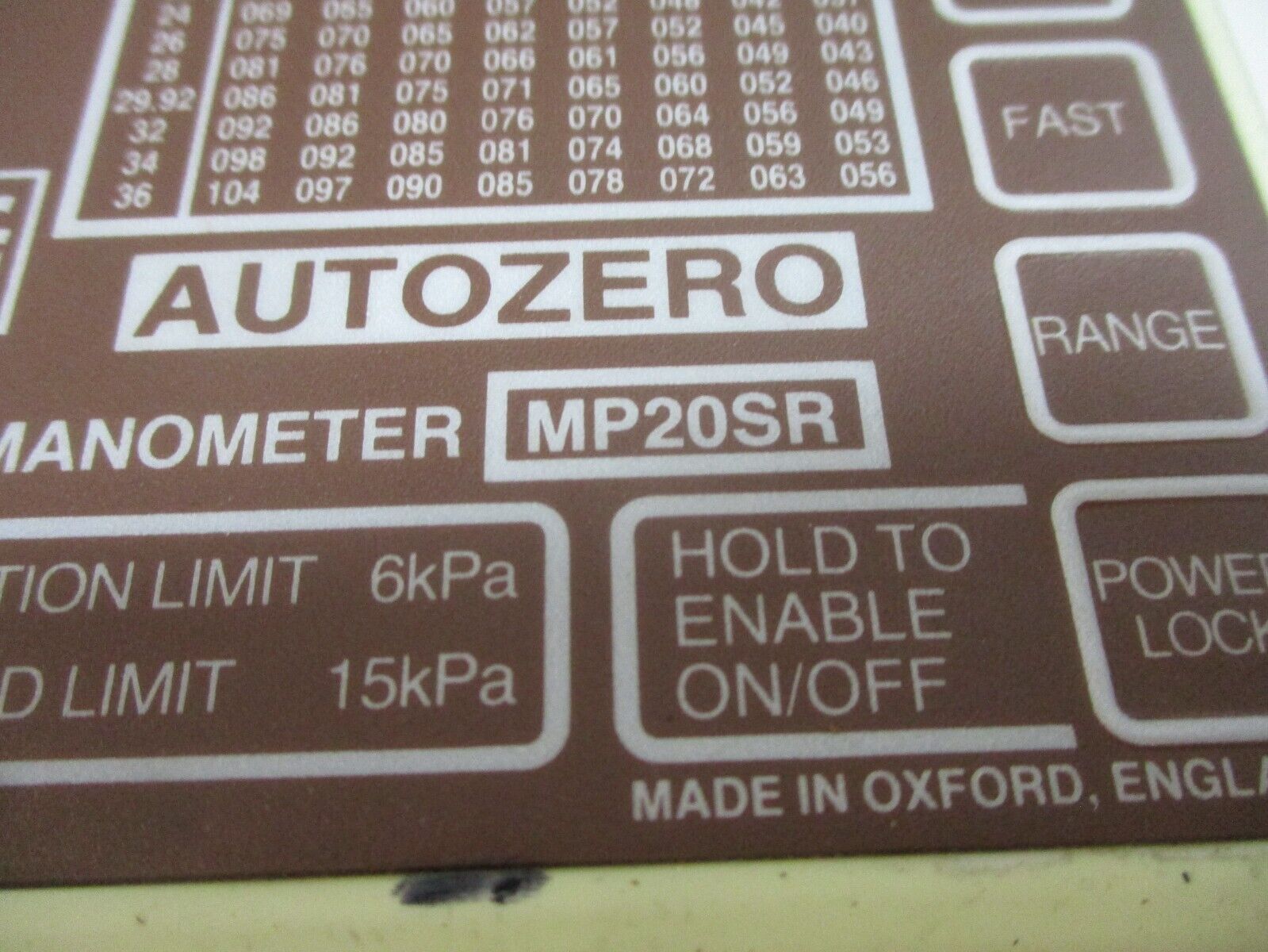 Air Neotronics MP Series 4 Micromanometer MP20SR Used